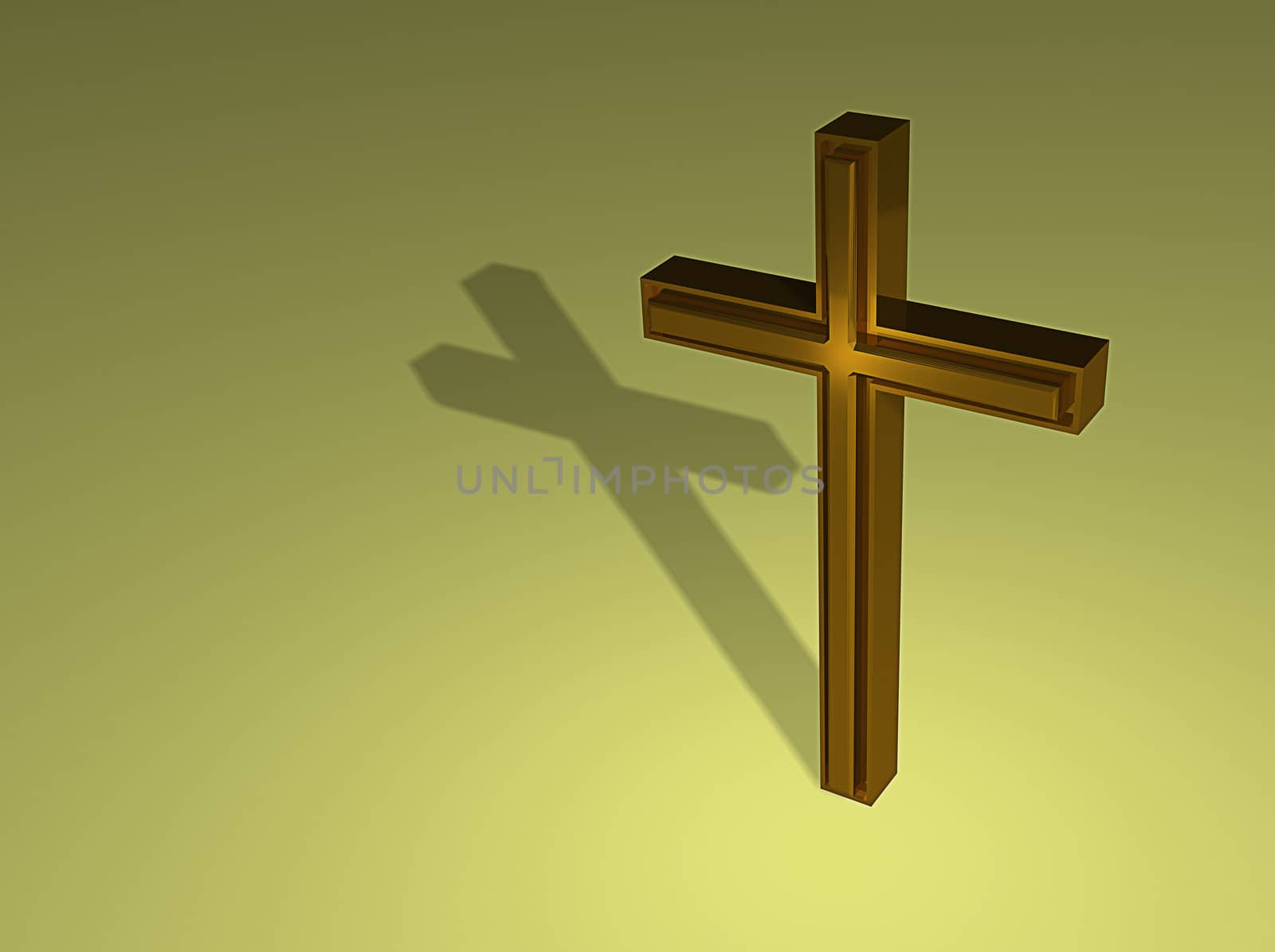 Gold cross by vitanovski