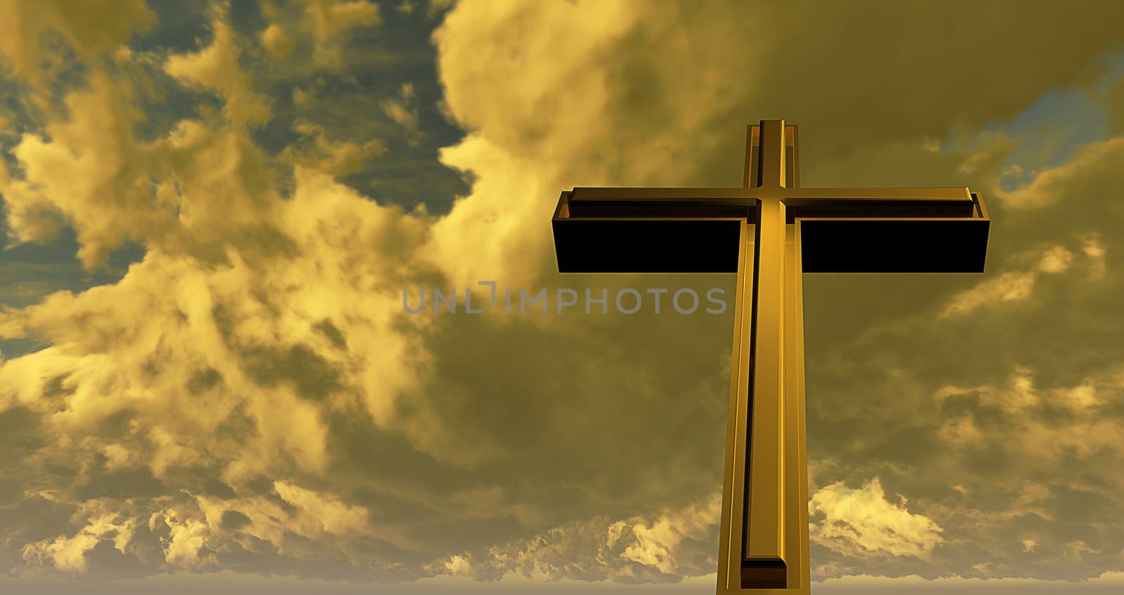 Cross made from gold by vitanovski