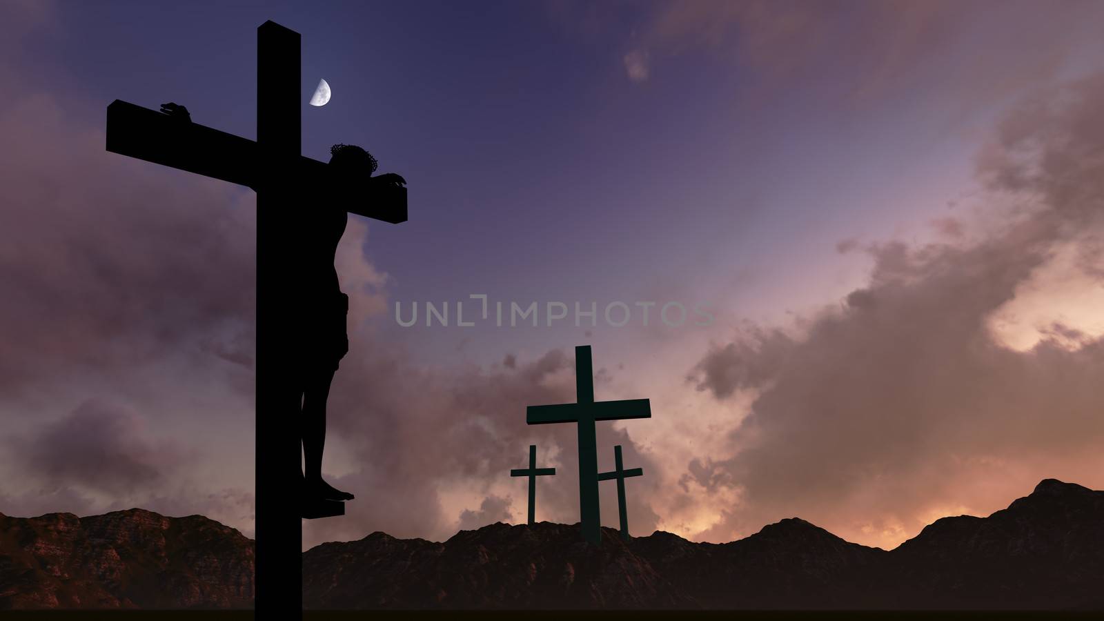 Jesus Crucifixion by vitanovski