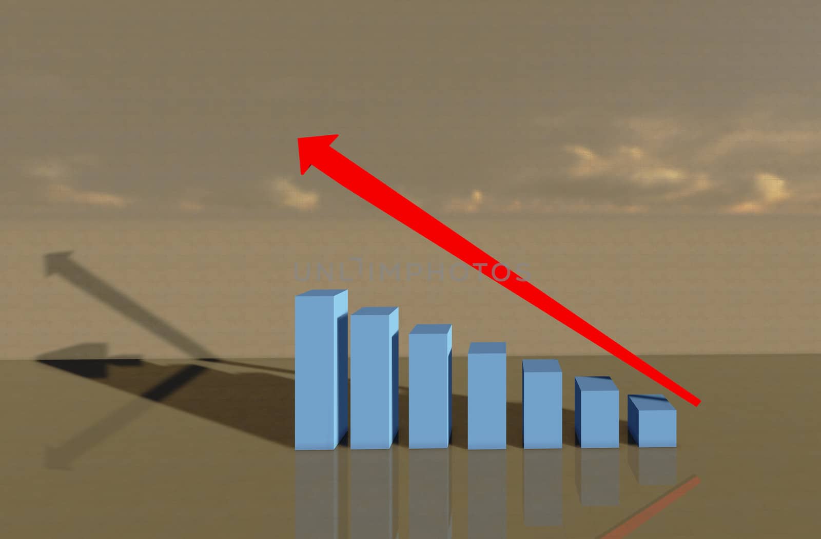 Growth Chart made in 3d software