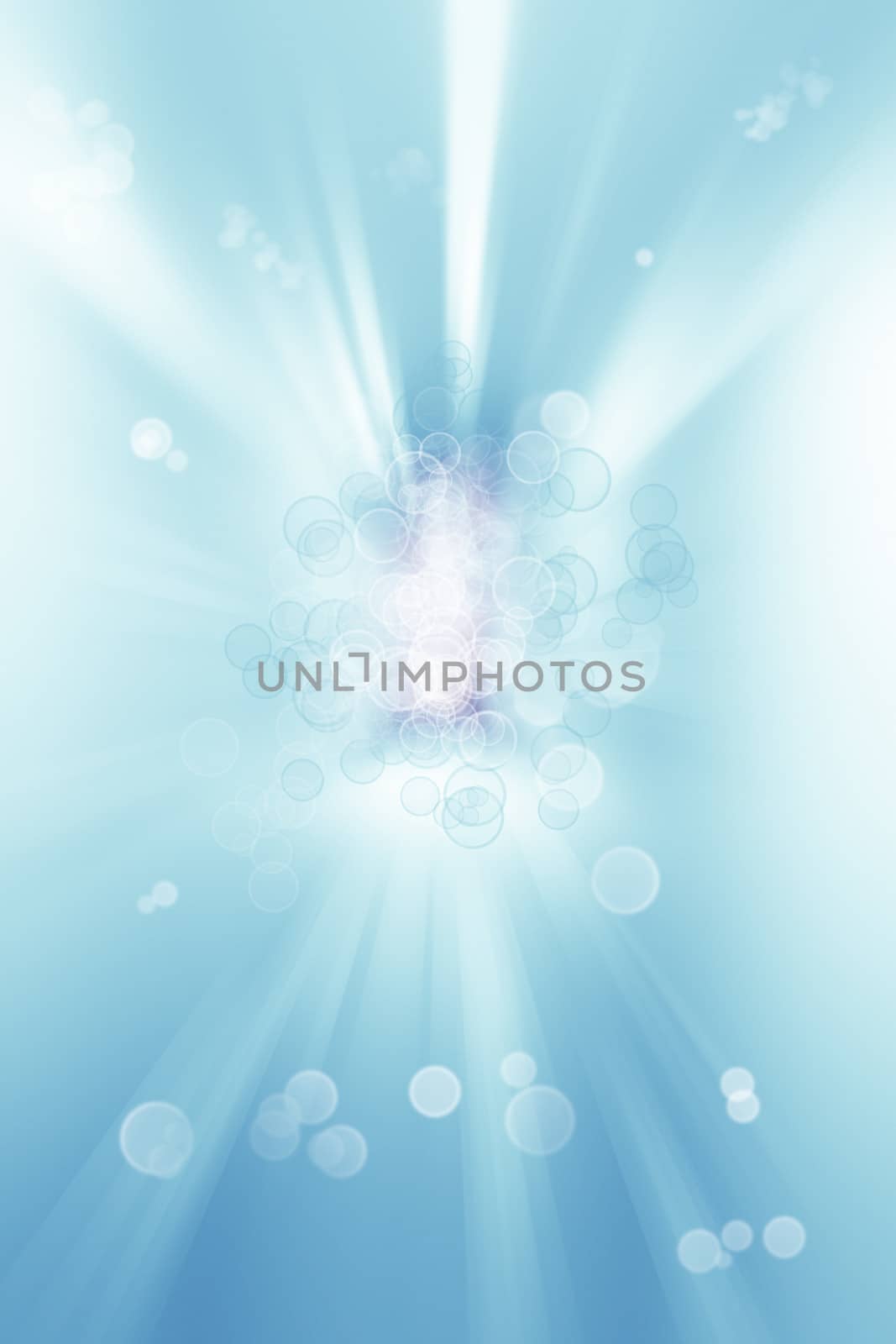 Abstract blue and white circles background