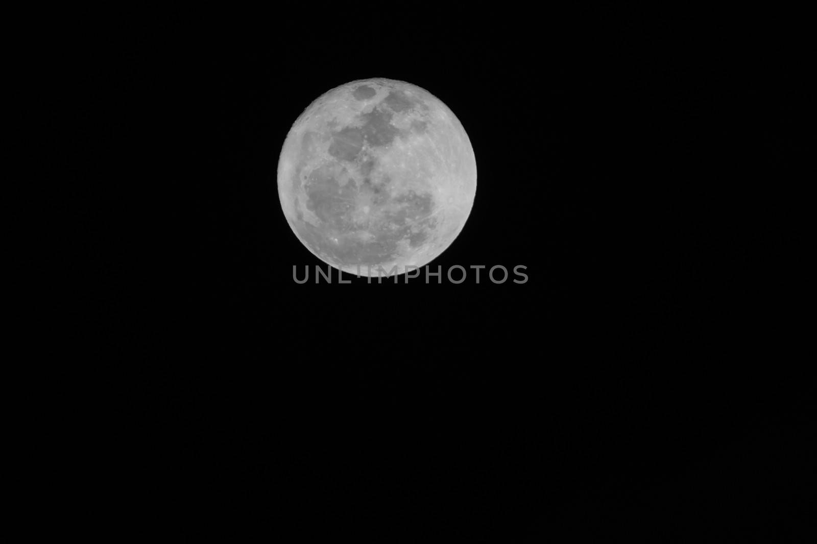 Firest Full Mini Moon in January 2014 Tenerife Canary Islands Spain