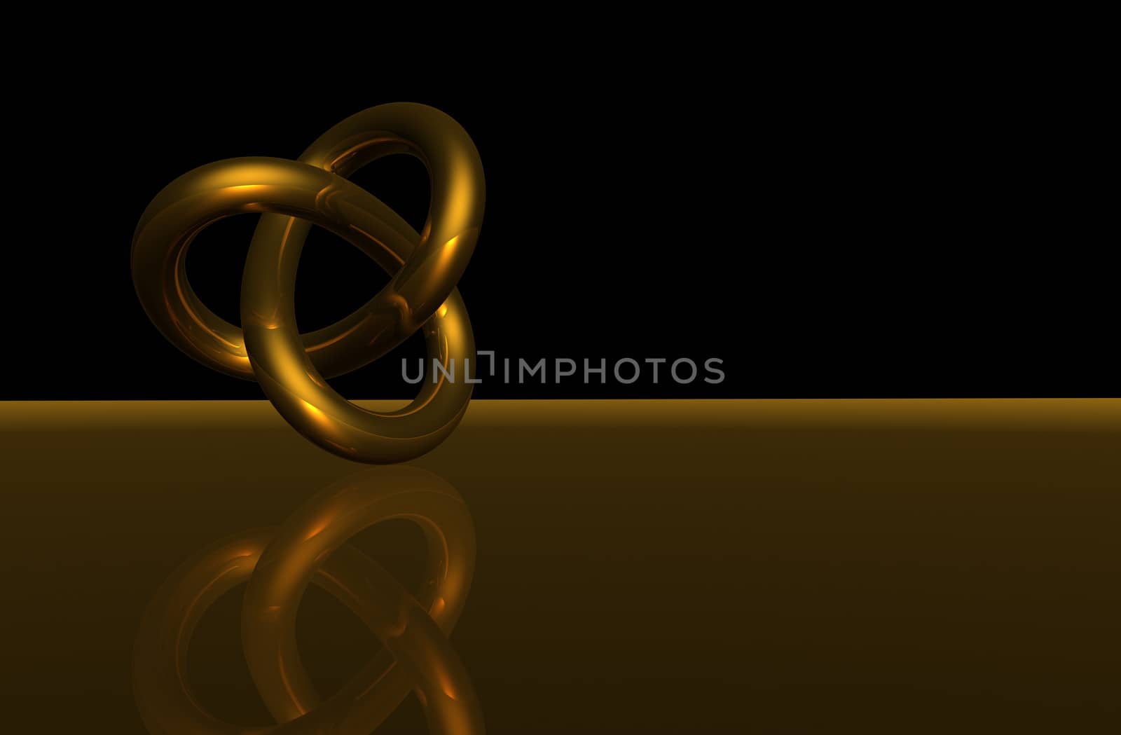 golden torus made in 3d software