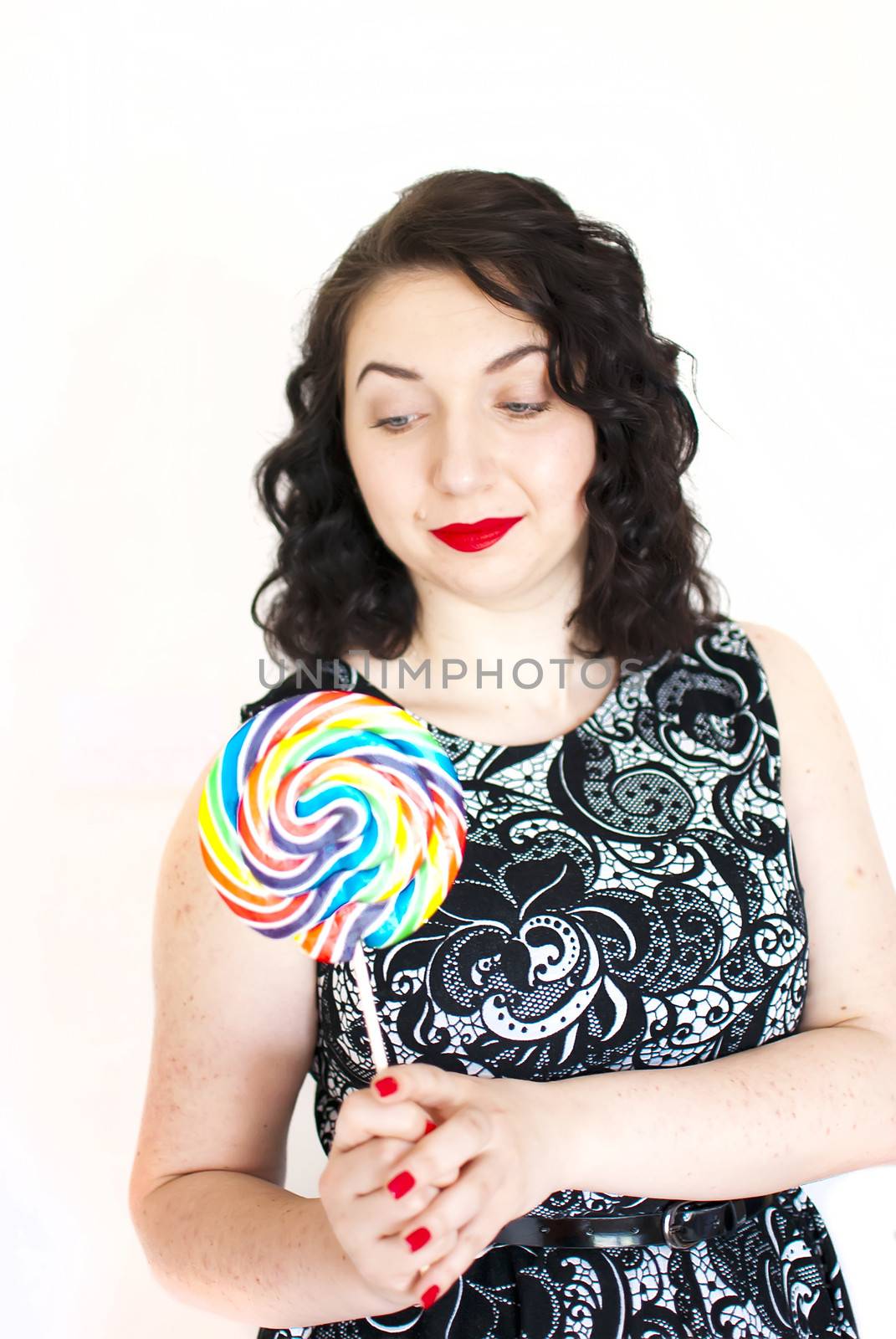 retro woman with a lollipop by Dessie_bg