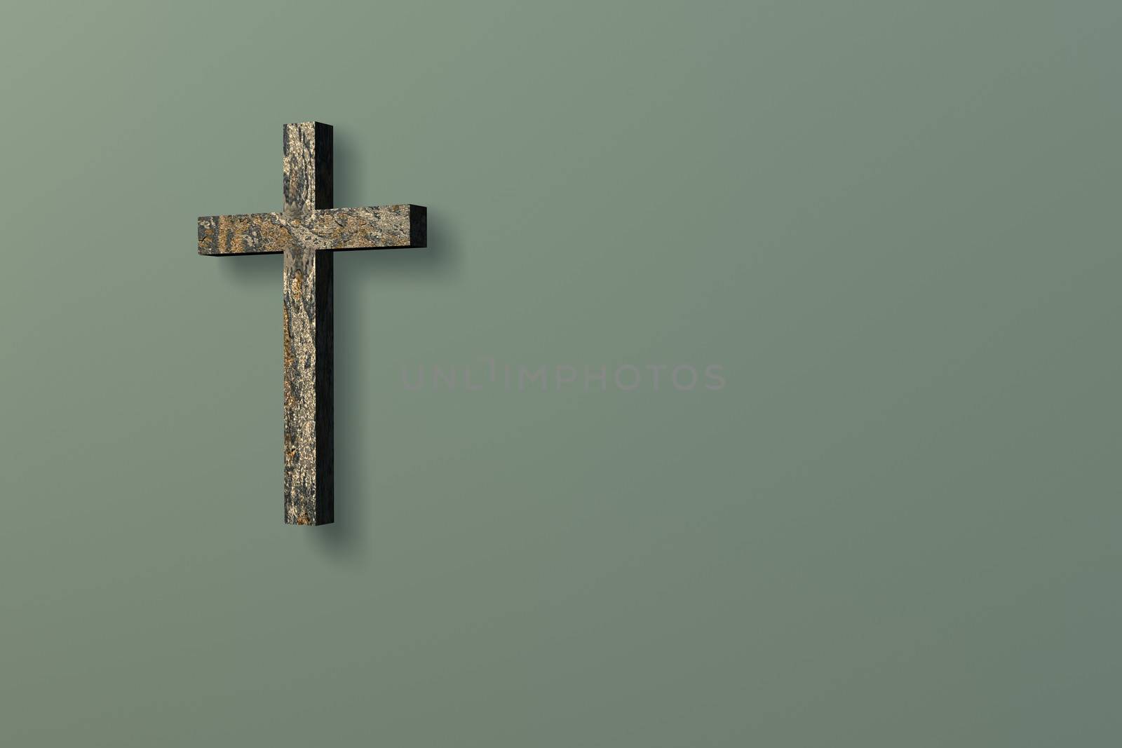 Wall with Cross made in 3d software