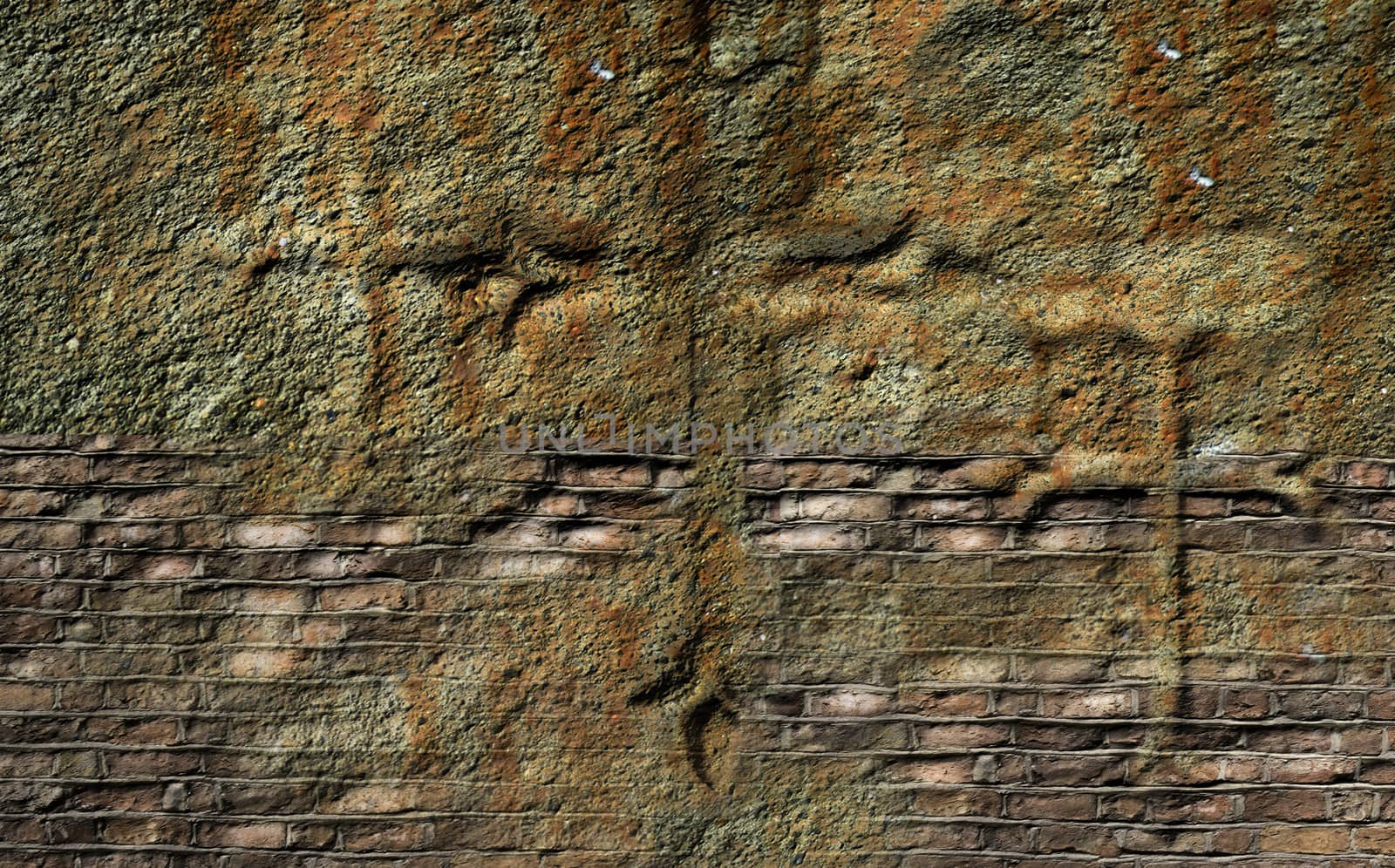 Old Wall With Cross by vitanovski