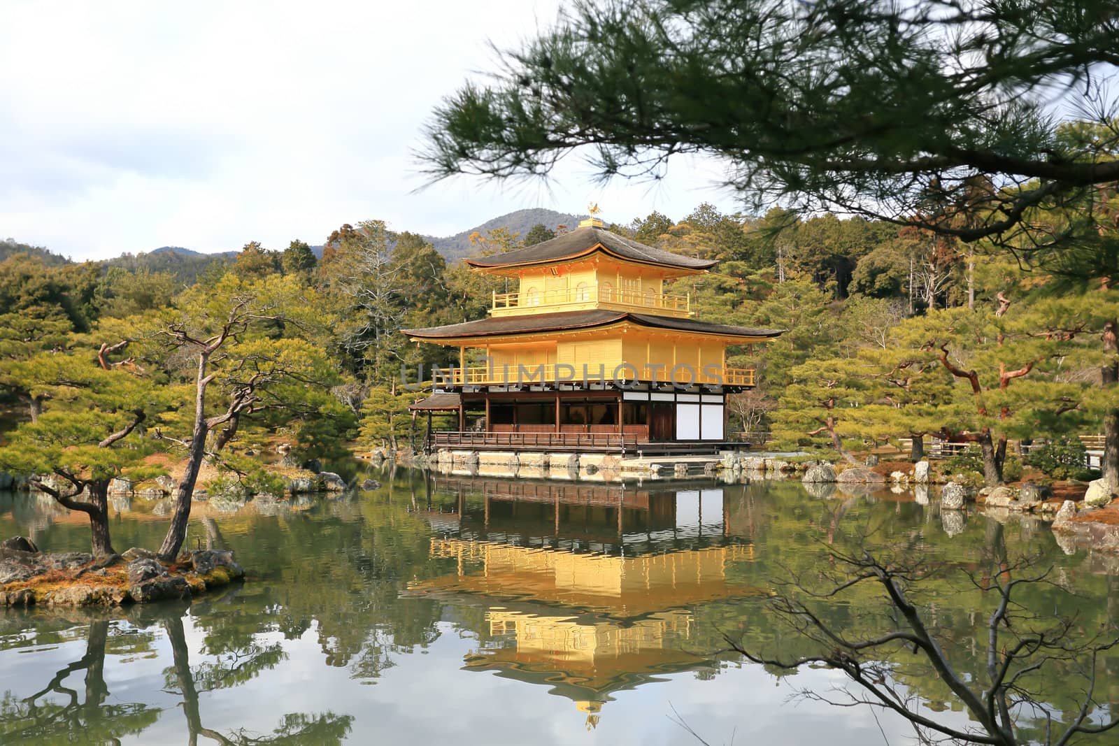 Kinkakuji Temple (The Golden Pavilion) famous place in Kyoto, Japan