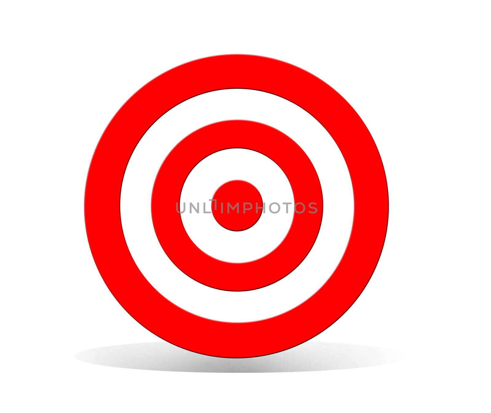 Target isolated on white adde in 2d software