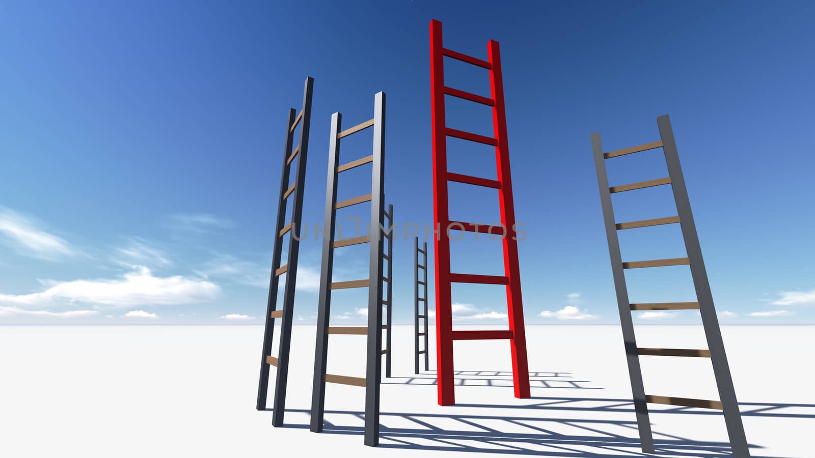 Ladder of Success made in 3d software