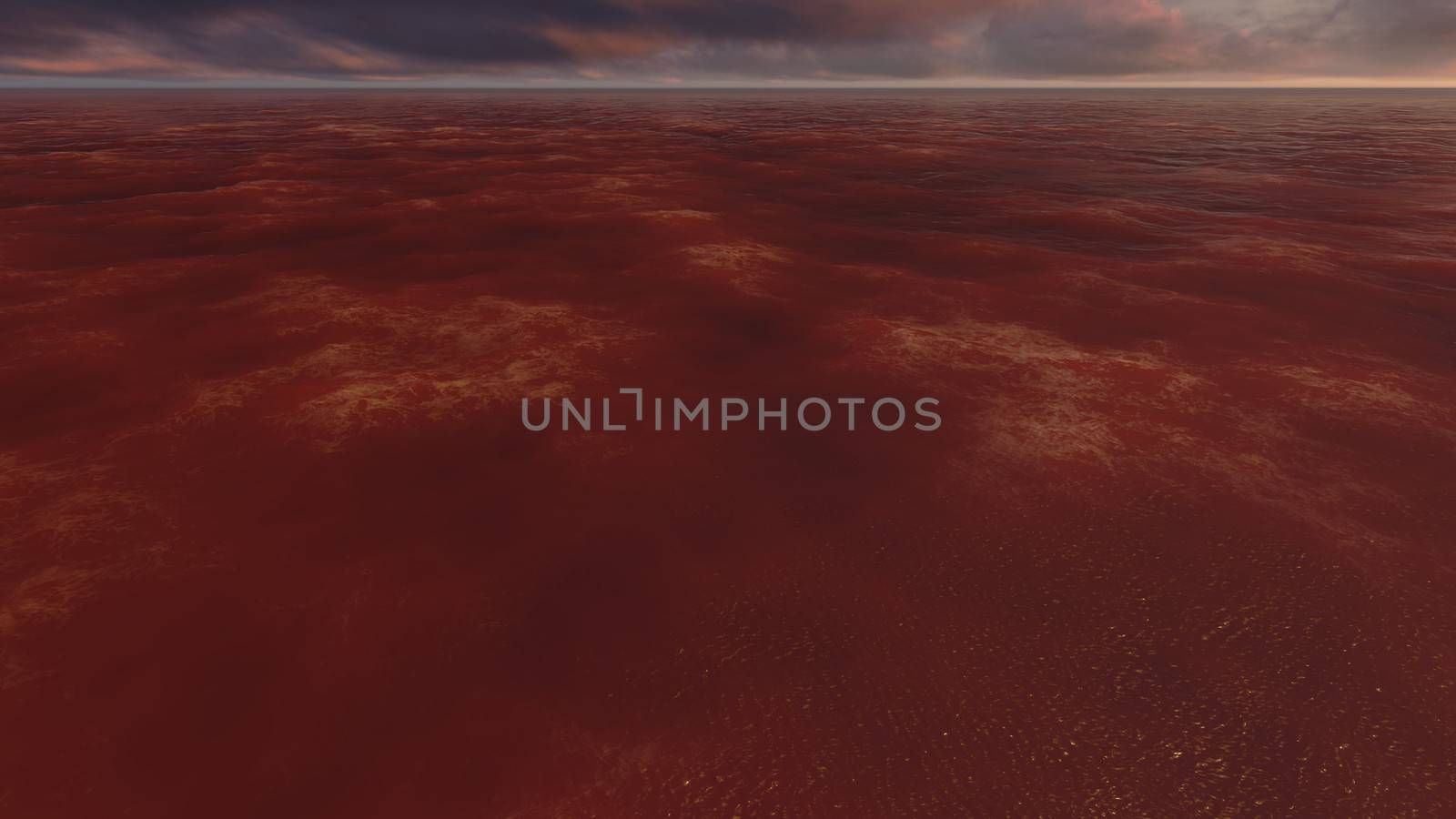 Endless sea, infinite horizon made in 3d software