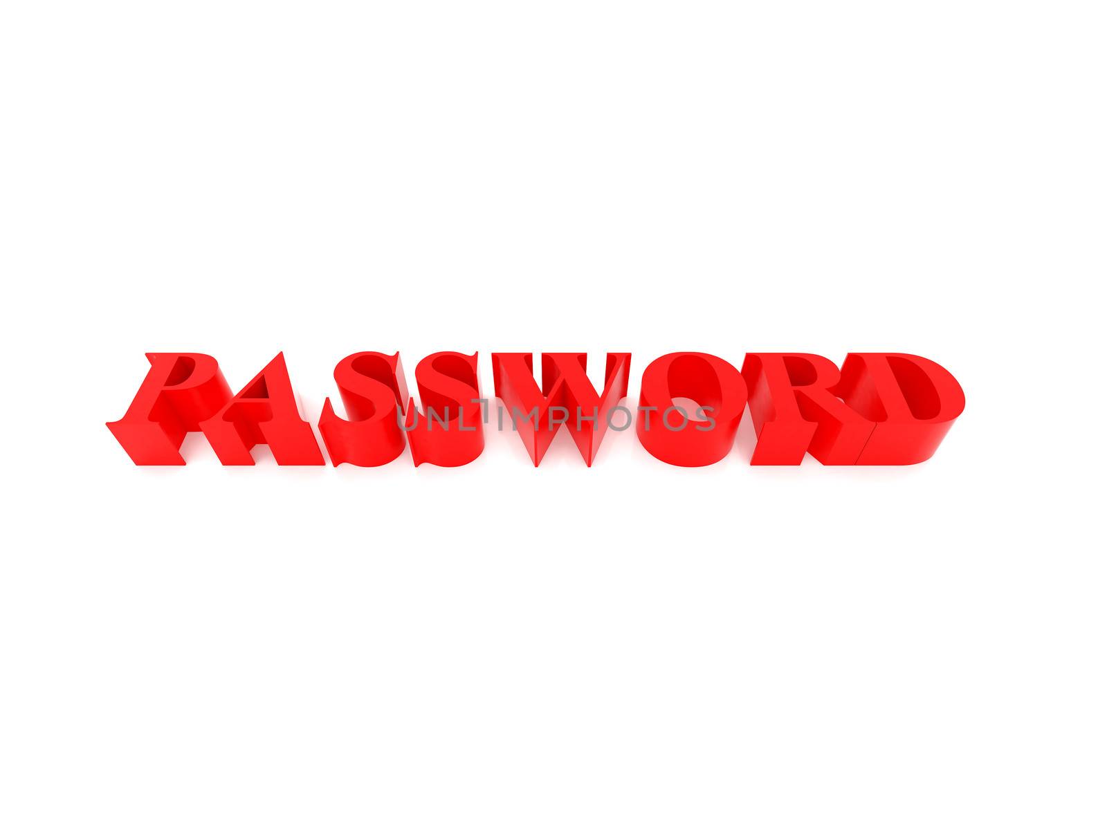 High resolution image password. 3d rendered illustration. Symbol password.