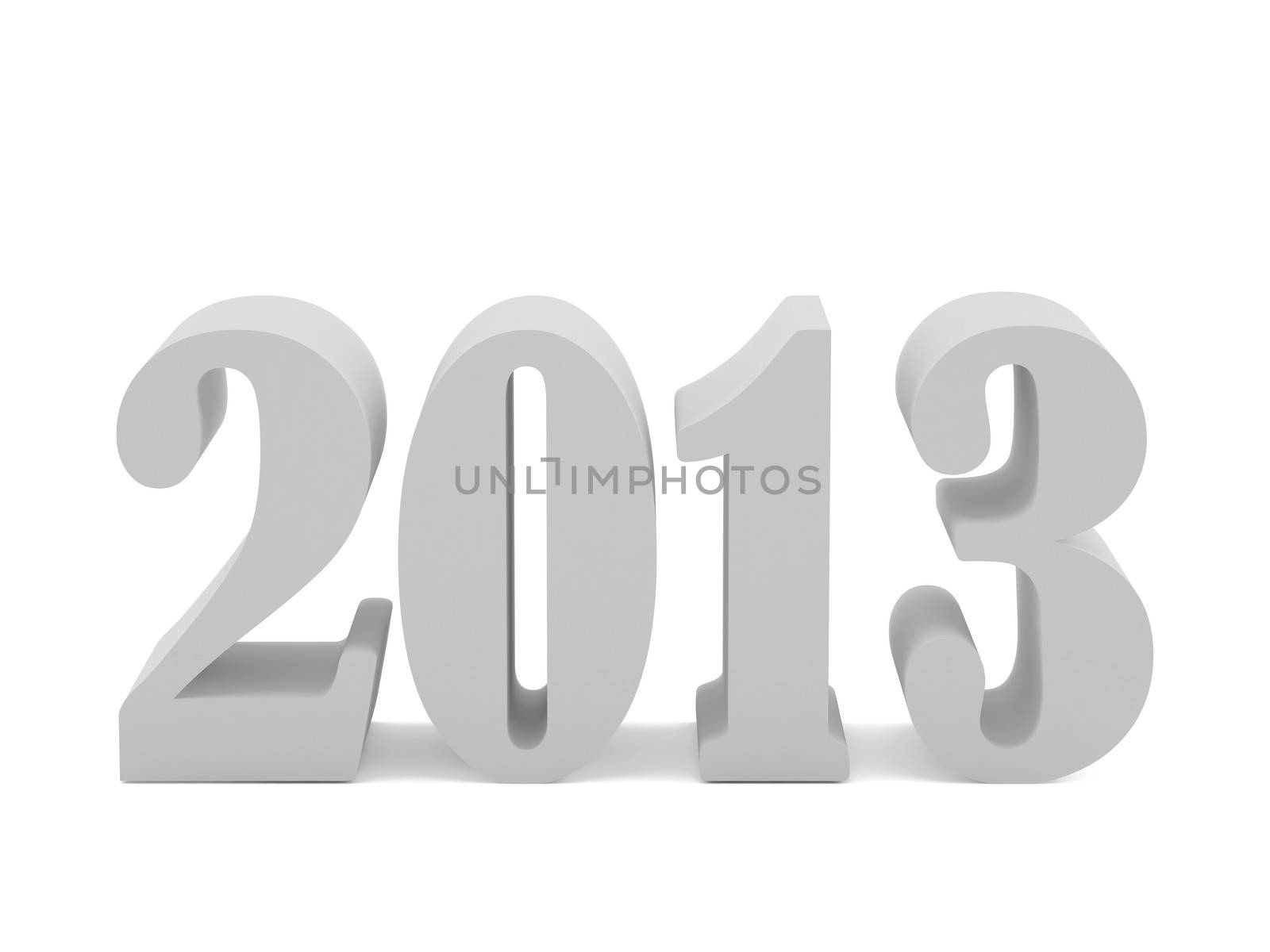 New 2013 year card. High resolution image.  3d rendered illustration.
