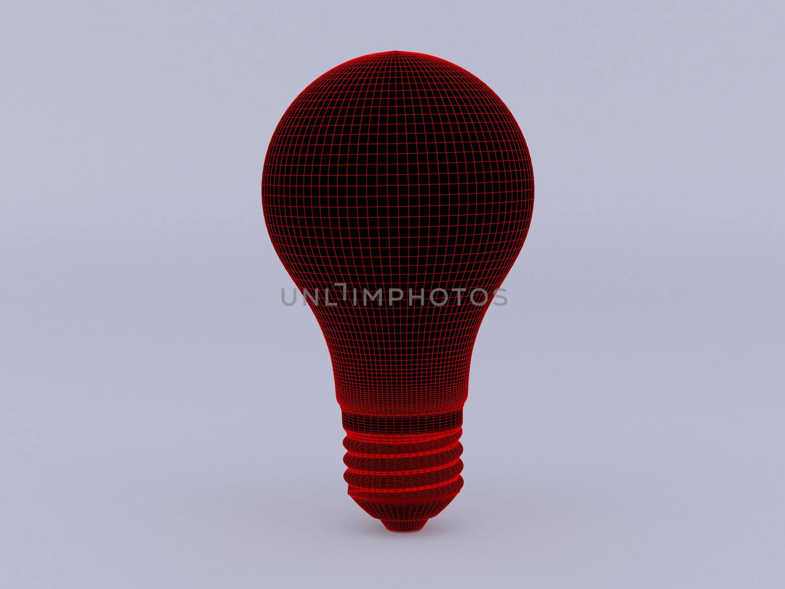 High resolution image. 3d rendered illustration. Light bulb symbol.