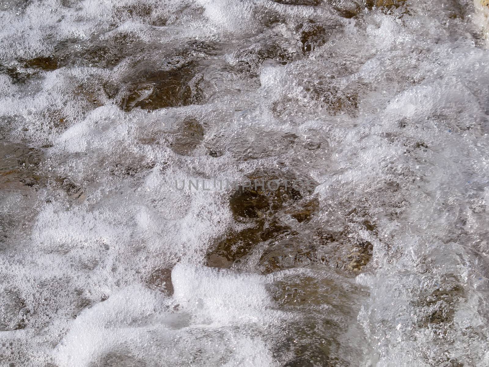 waving sea surface and sea foam 