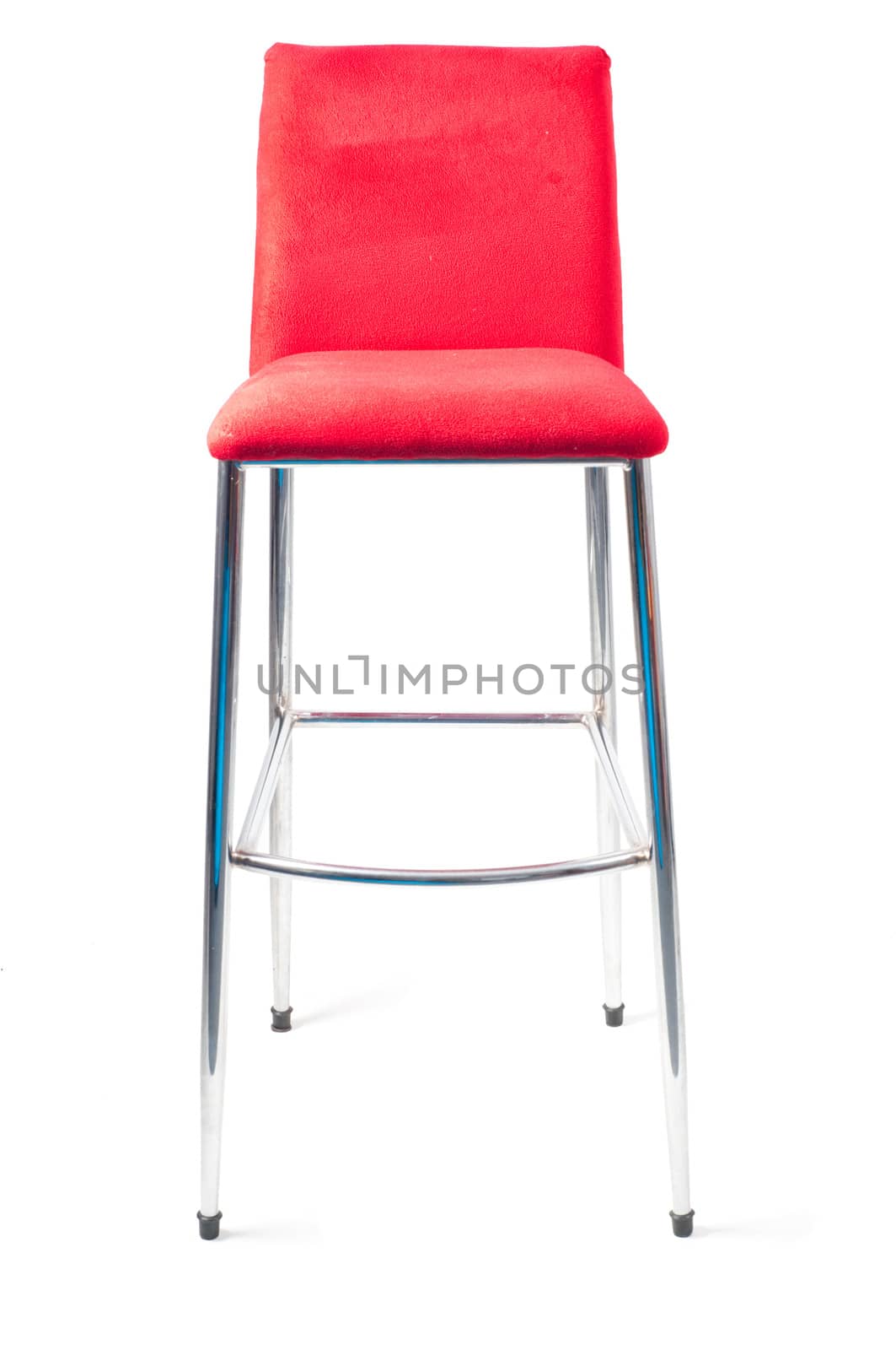 Shot of stylish modern red bar stool