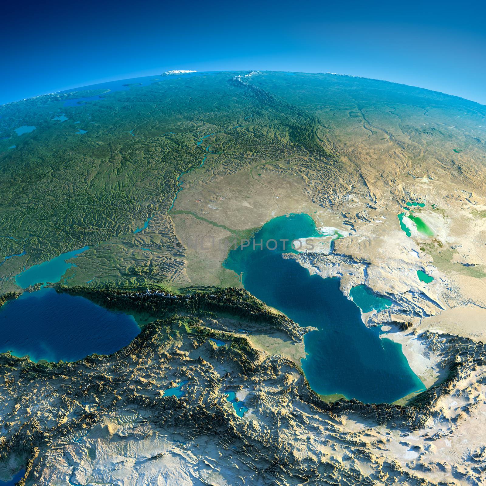 Detailed Earth. Caucasus by Antartis