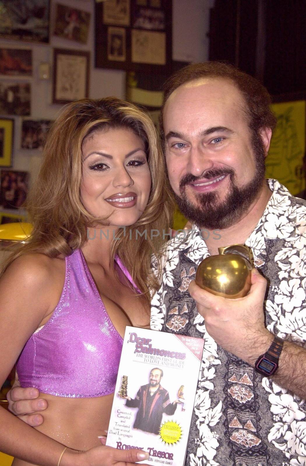 Robert Trebor and Dazza Del Rio at Golden Apple Comics, in Hollywood, signing copies of "Dear Salmoneus" on 02-09-00
