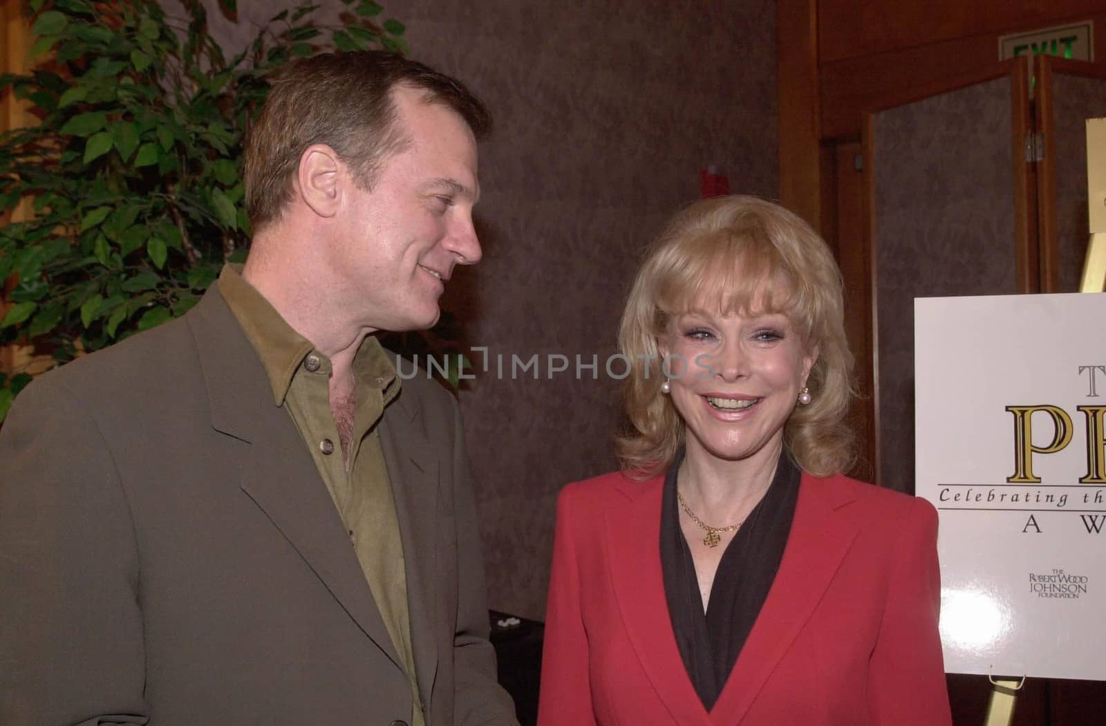 Stephen Collins and Barbara Eden at the nominations announcement for the 2000 Prism Awards, 02-08-00