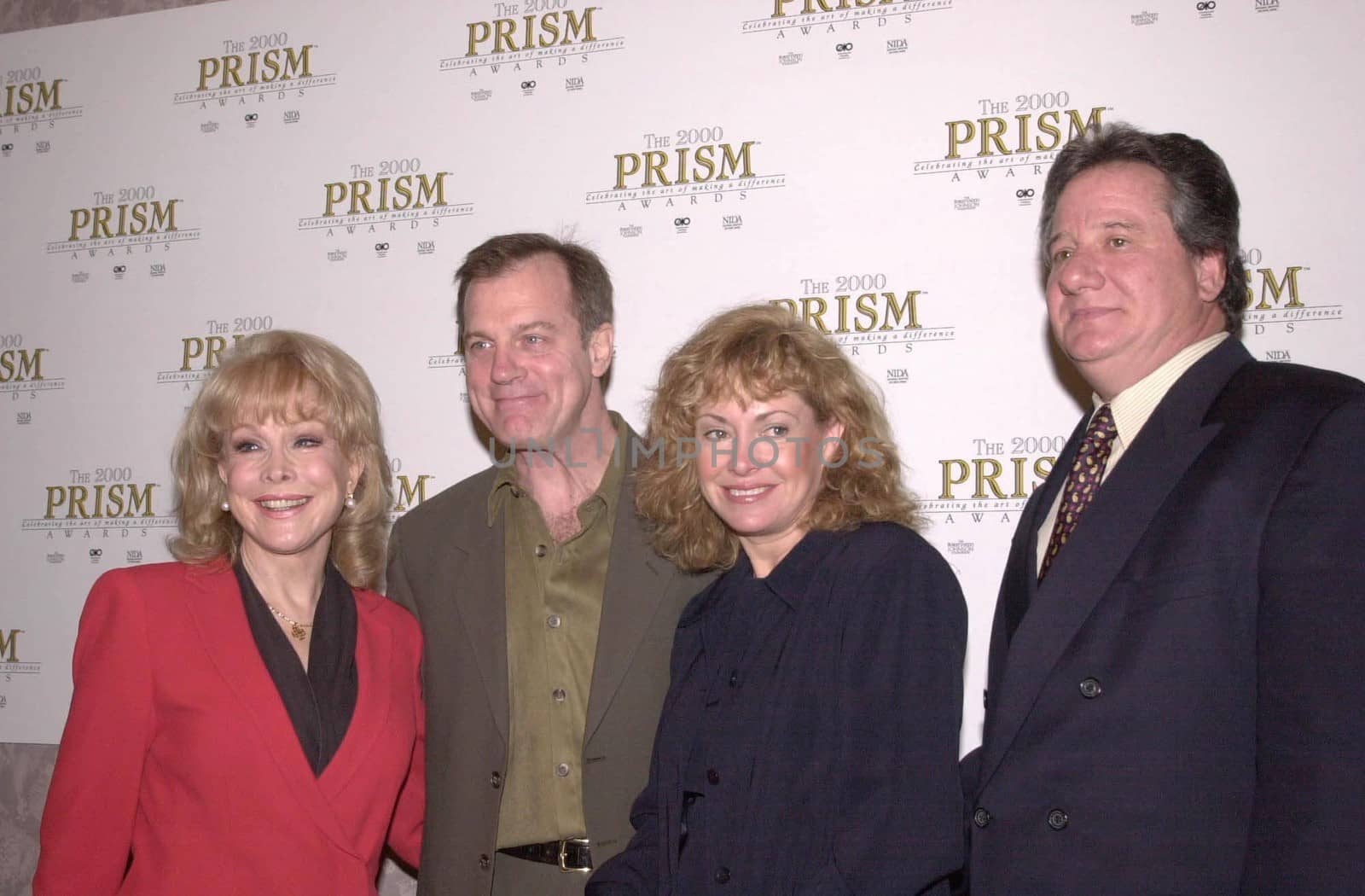 Barbara Eden, Stephen Collins, Catherine Hicks and Brian Dyak at the nominations announcement for the 2000 Prism Awards, 02-08-00