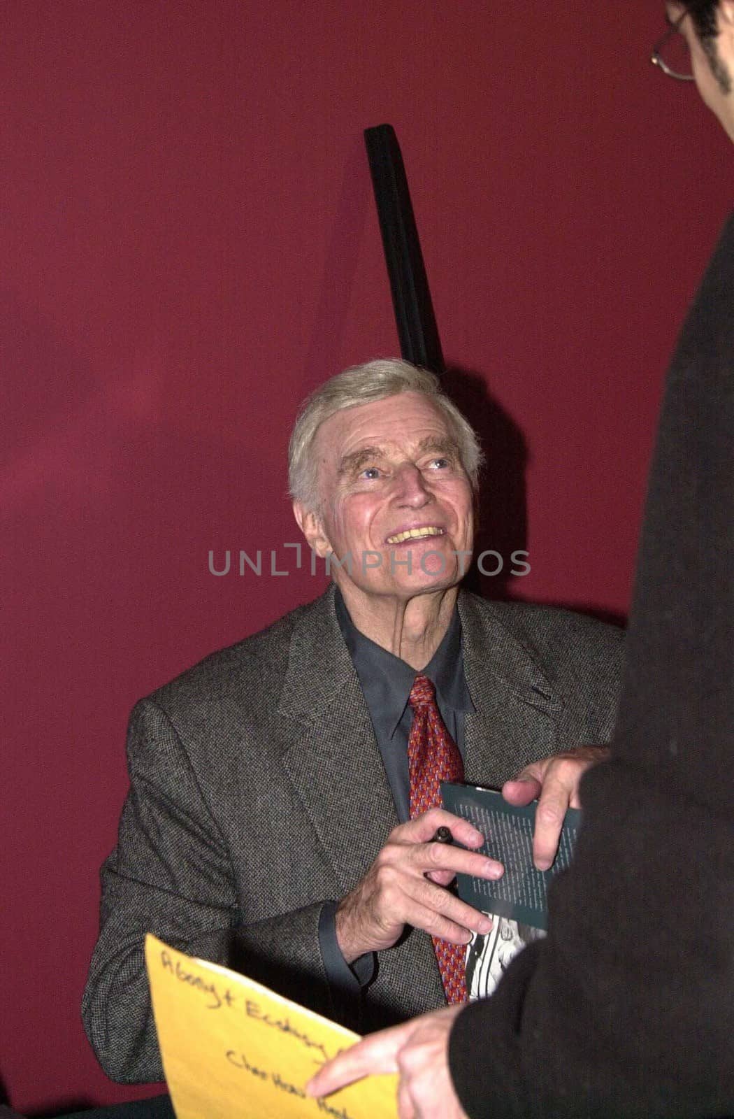 Charleton Heston at the American Cinematheque's tribute to "Ben Hur" at the Egyptian Theater, Hollywood, 02-02-00