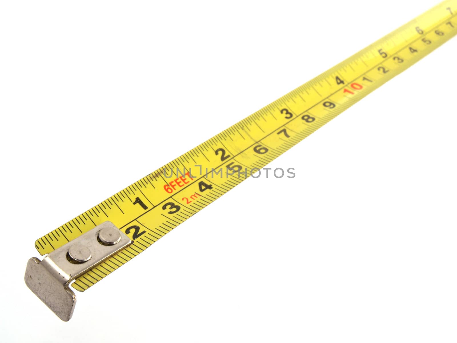 Close up photo of a yellow tape measure by ianlangley
