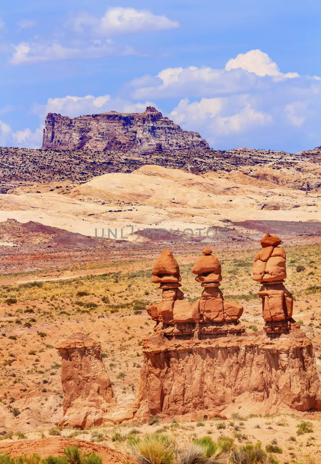 Three Sisters Hoodoos Goblin Valley State Park Canyon Utah by bill_perry