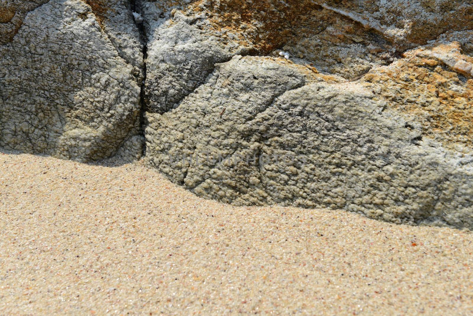 Sand beach rocks beautiful pattern and texture 