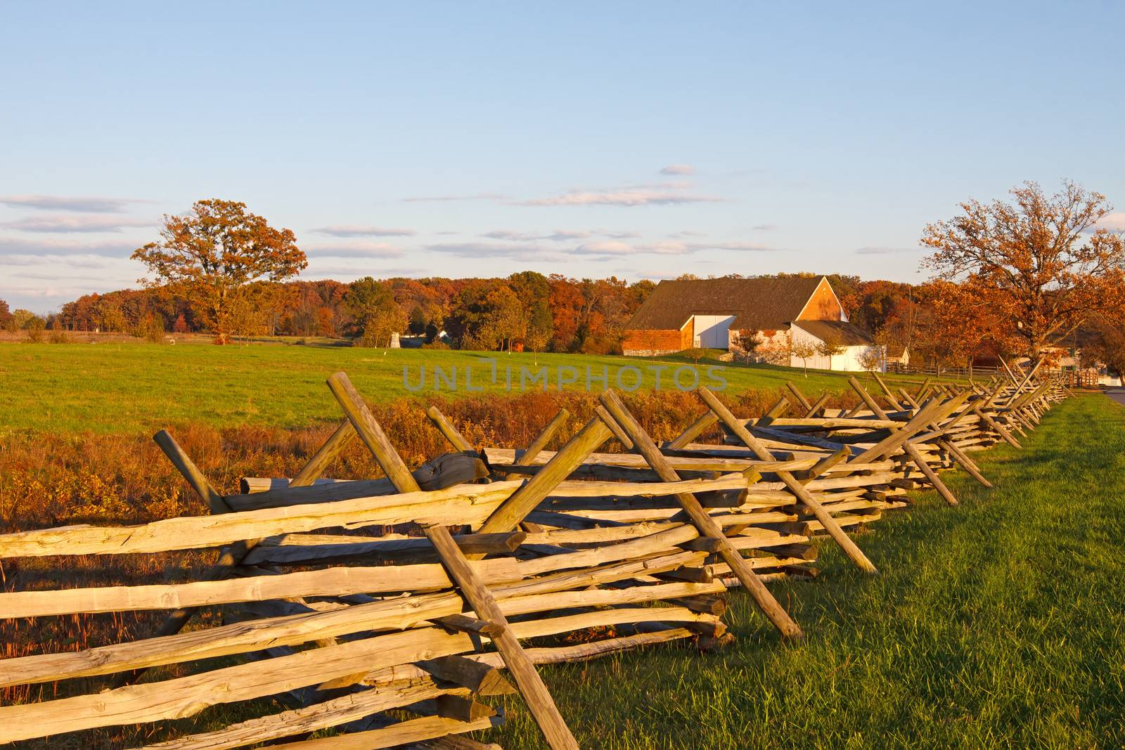 A farmstead on the battlefield at Gettysburg National Military Park,Pennsylvania,USA.