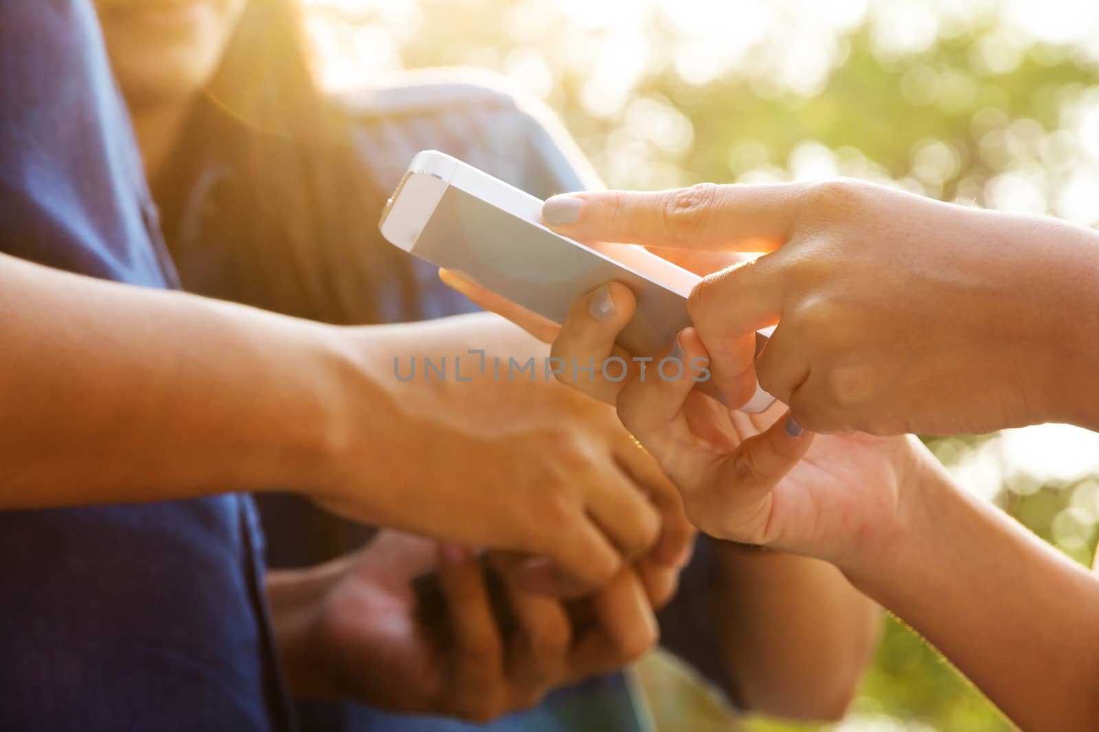 Teenagers With Mobile Phone