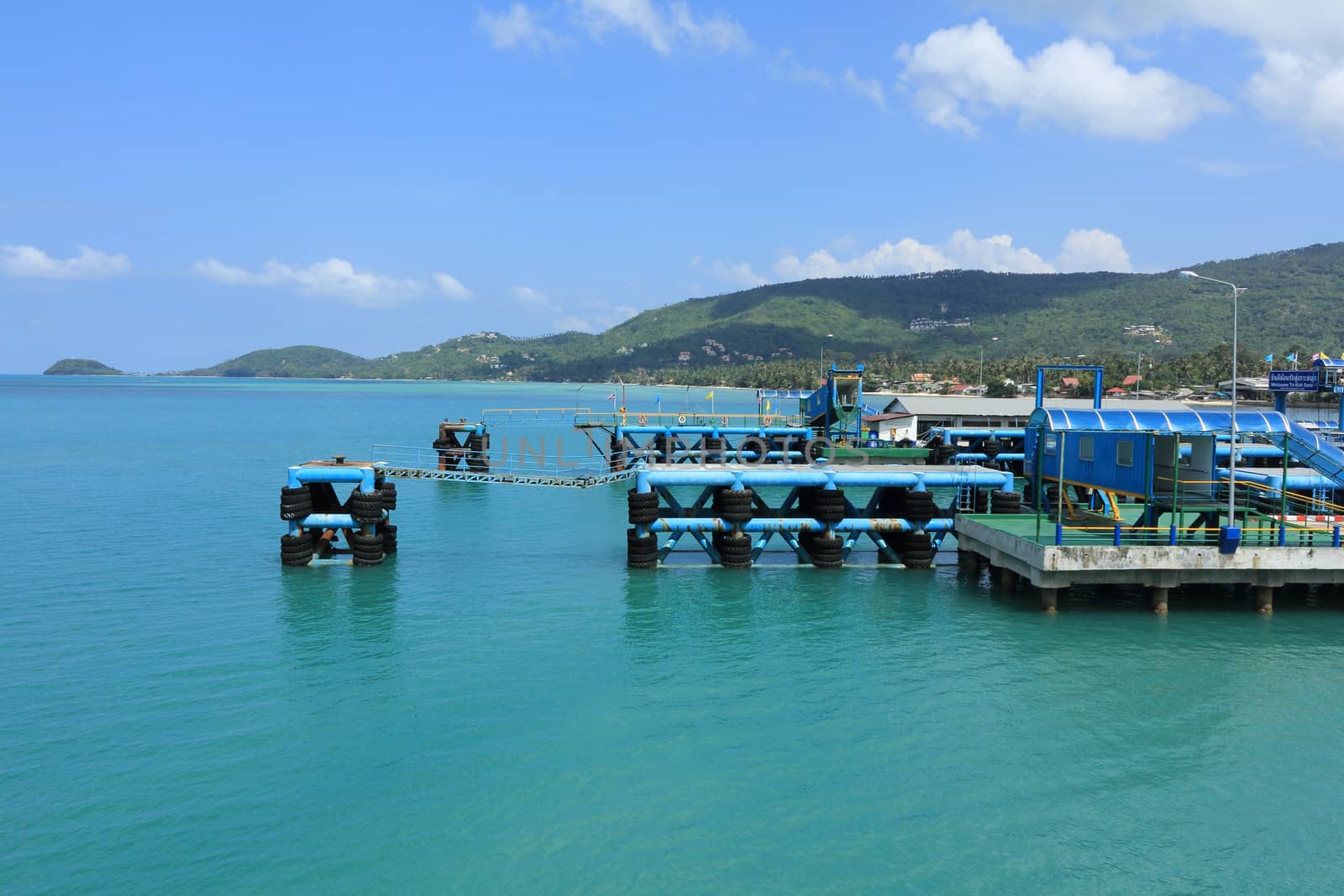 Harbour of ferry boat, Samui Island, Thailand