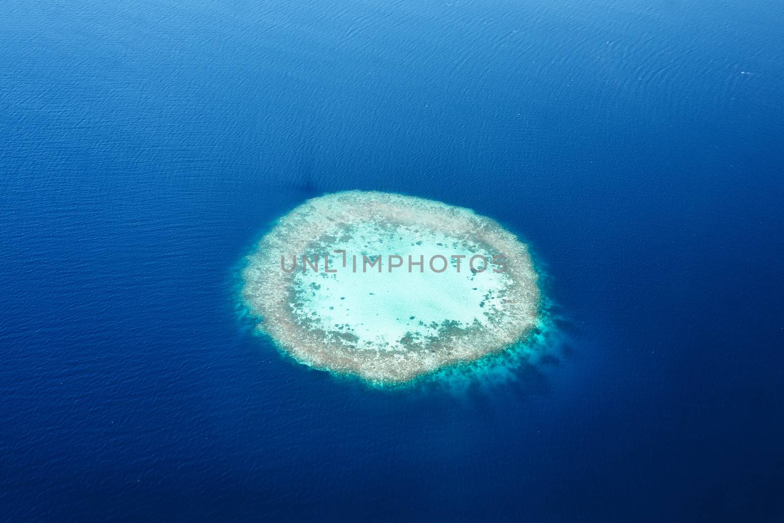 Group of atolls and islands in Maldives from aerial view