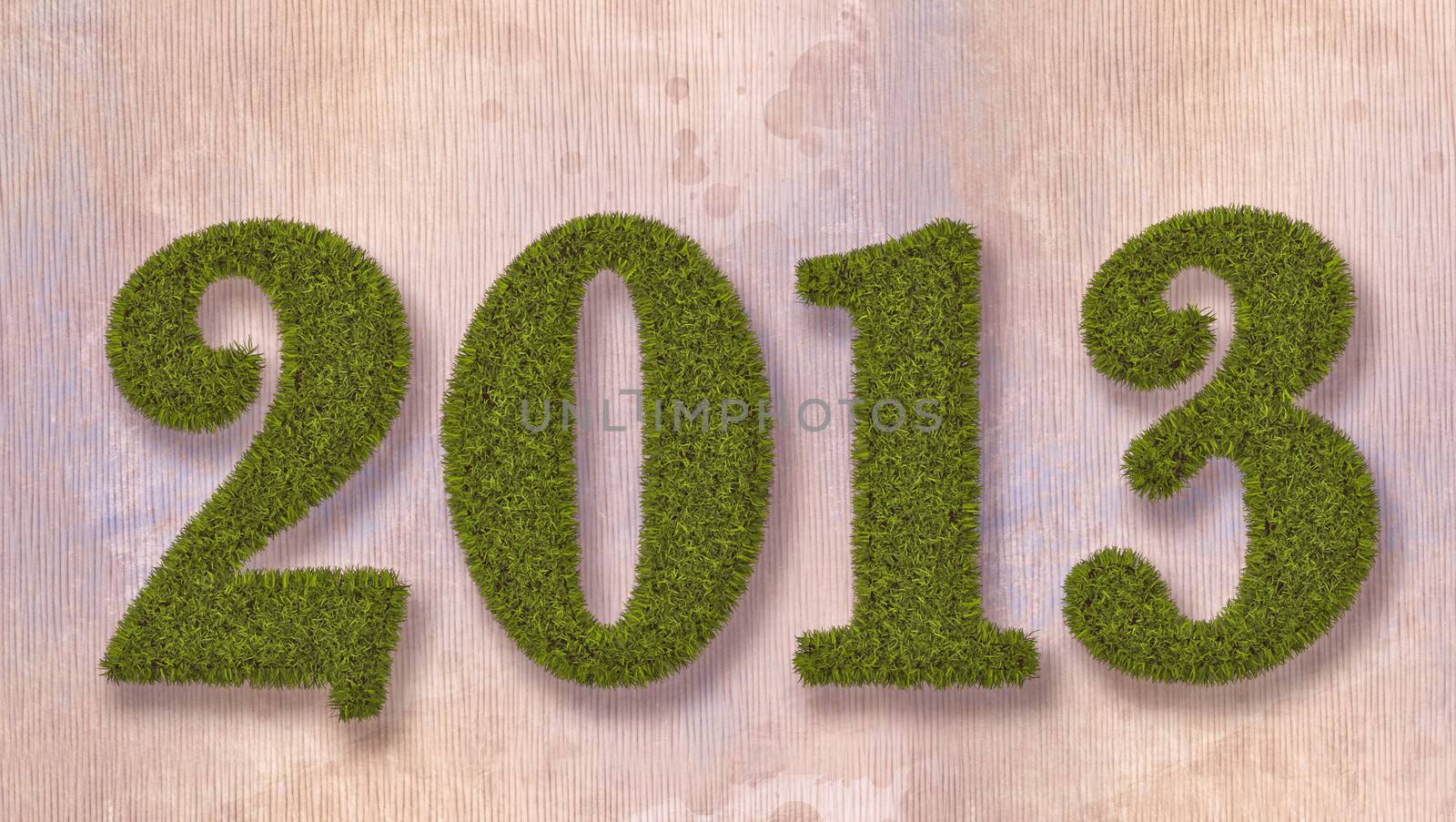 new year 2013 grass text on abstract background by vitanovski