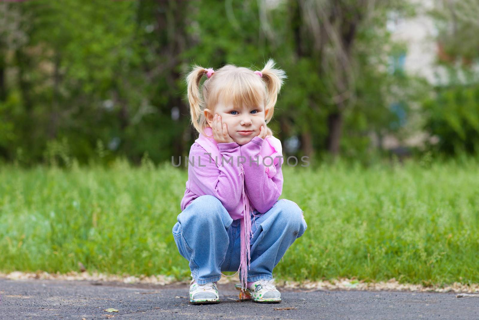 sitting child