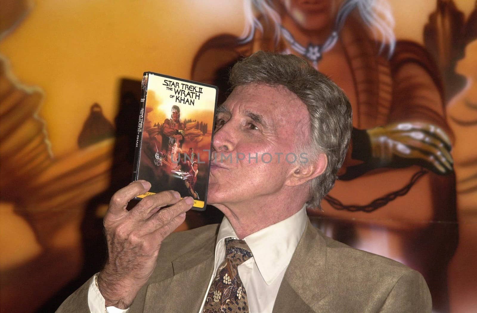 Ricardo Montalban makes an appearance in Universal City in honor of "Star Trek The Wrath Of Khan" DVD release. 07-11-00