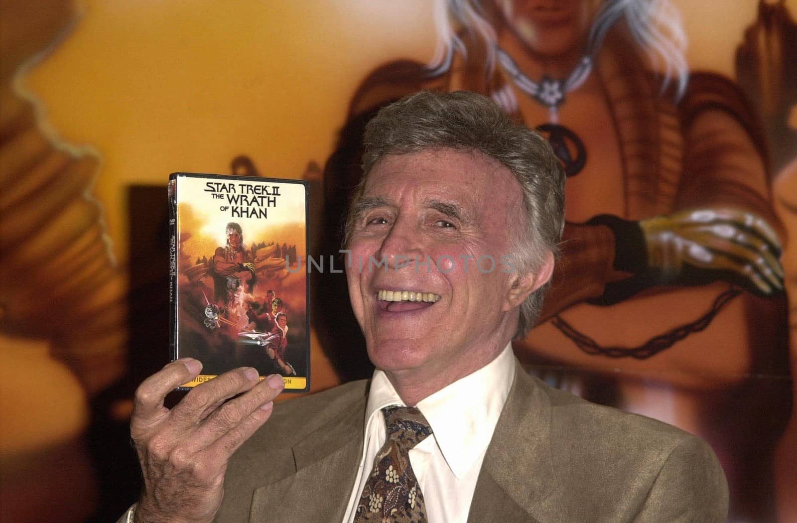 Ricardo Montalban makes an appearance in Universal City in honor of "Star Trek The Wrath Of Khan" DVD release. 07-11-00