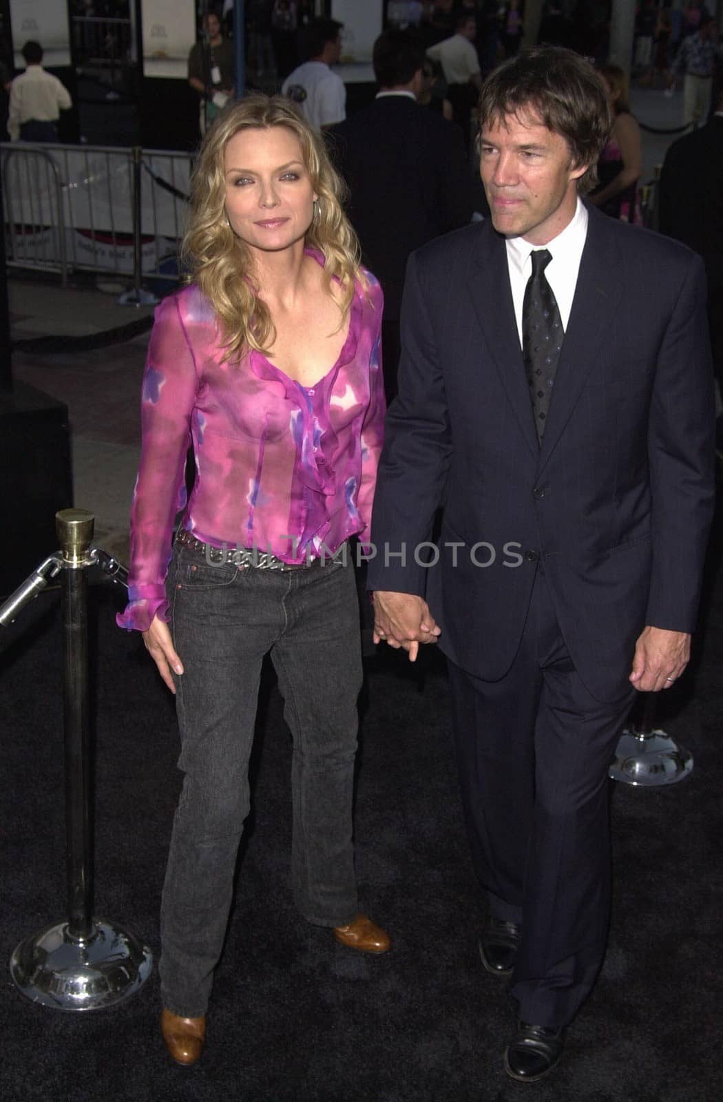 Michelle Pfeiffer and David E. Kelley at the premiere of "What Lies Beneath" in Westwood. 07-18-00
