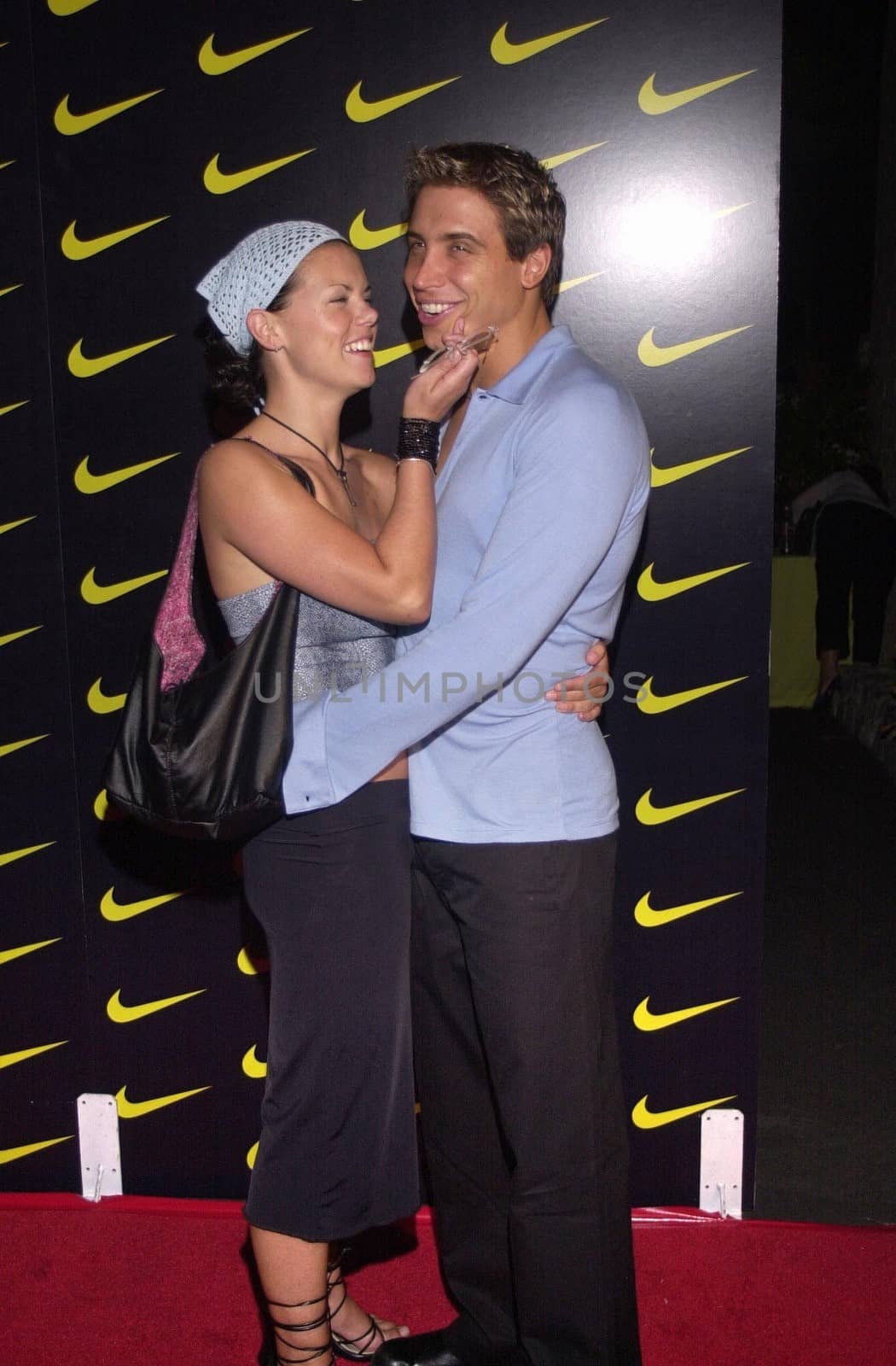 Sarah-Jane Potts and Erik Palladino at a party honoring two-time Tour de France winner Lance Armstrong in Beverly Hills. 07-27-00
