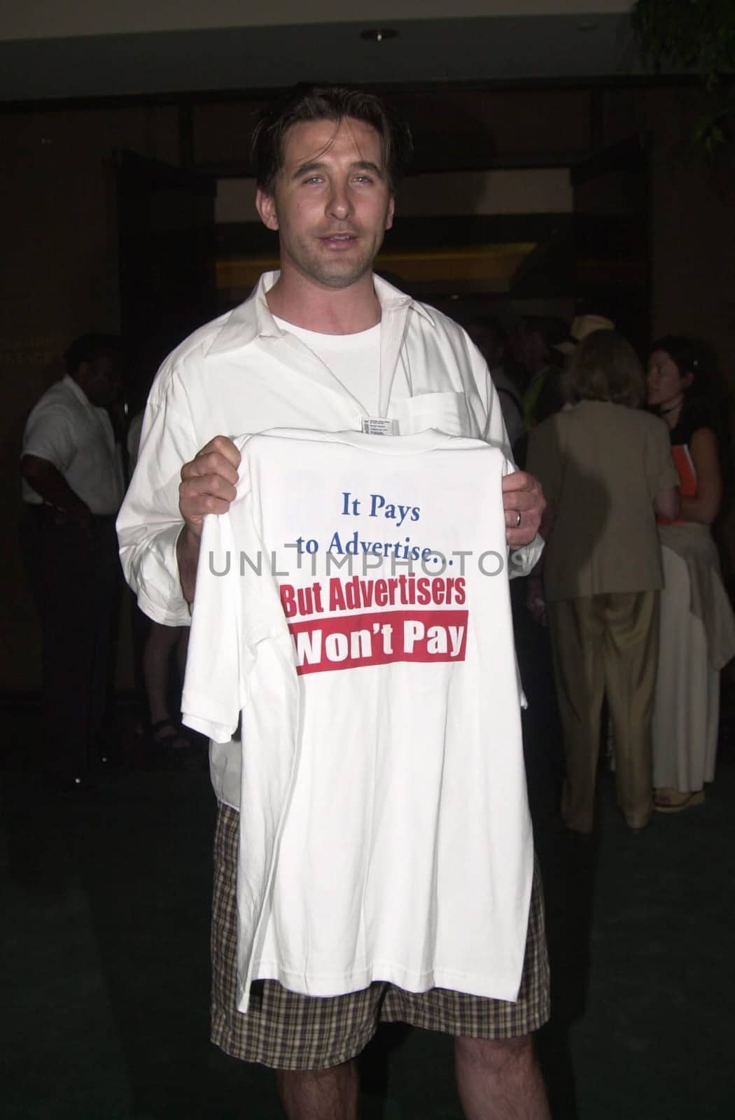 William Baldwin at a meeting of SAG and AFTRA where members showed their support for the strike against the advertising industry. Sag/Aftra headquarters, 06-13-00