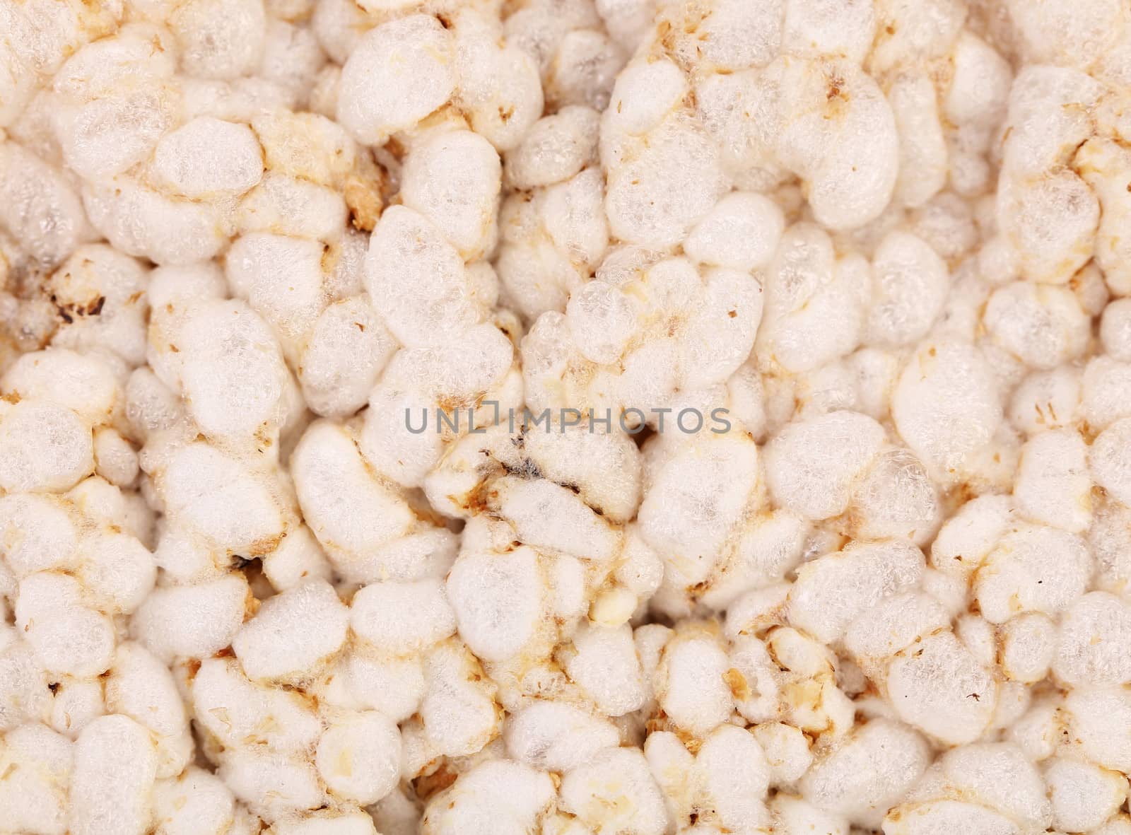 Close up of corn crackers. Isolated on a white background.