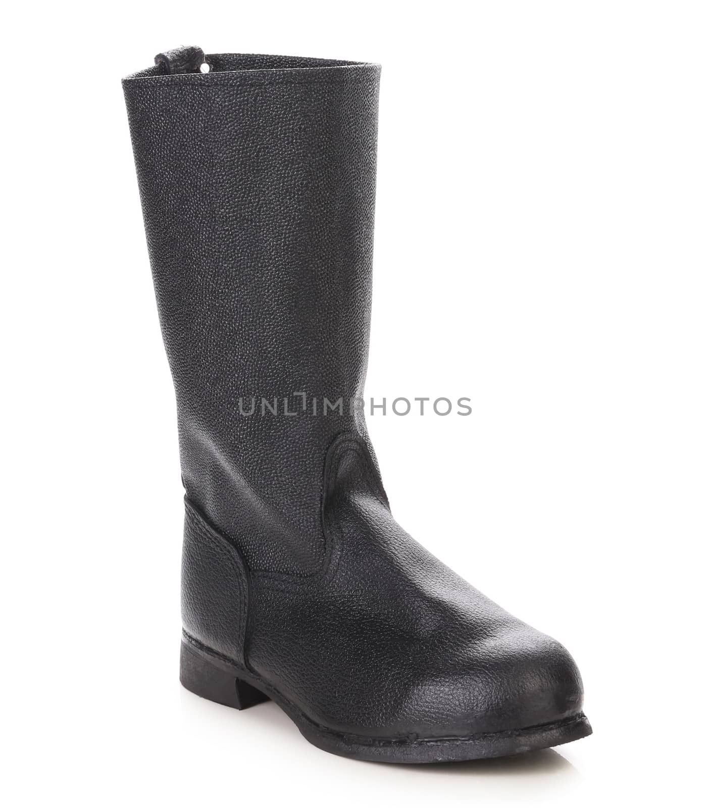 black boot men . isolated on a white background