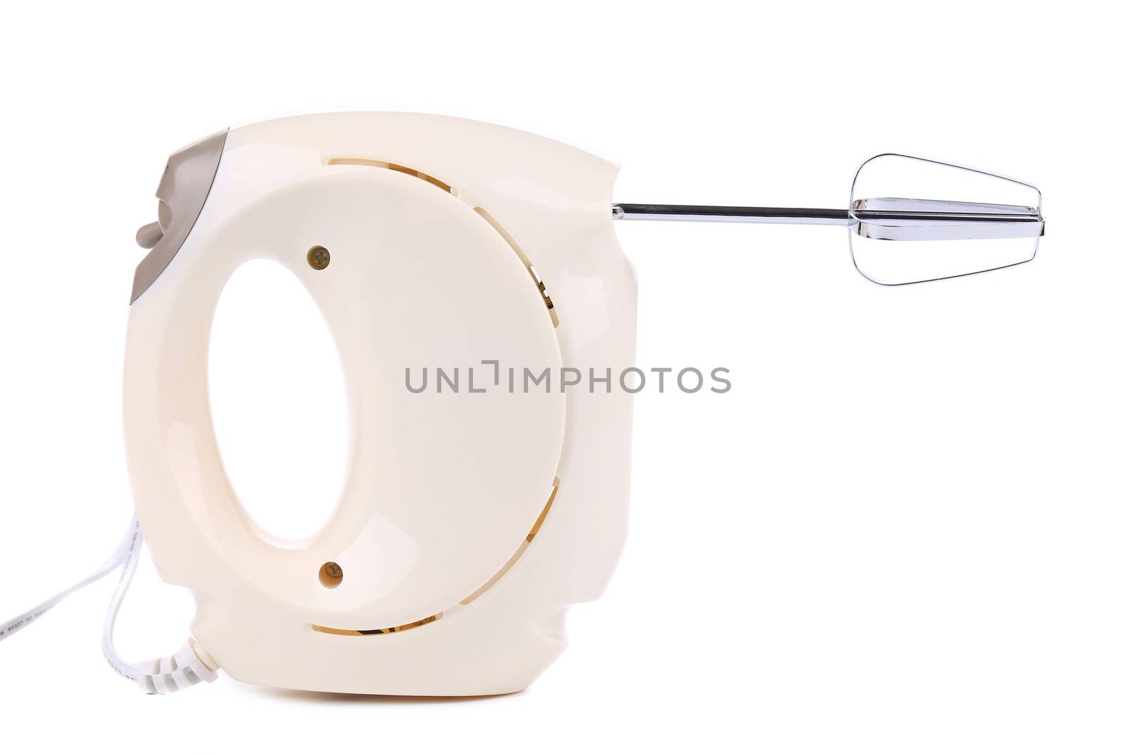 Hand electric mixer. Isolated on a white background.