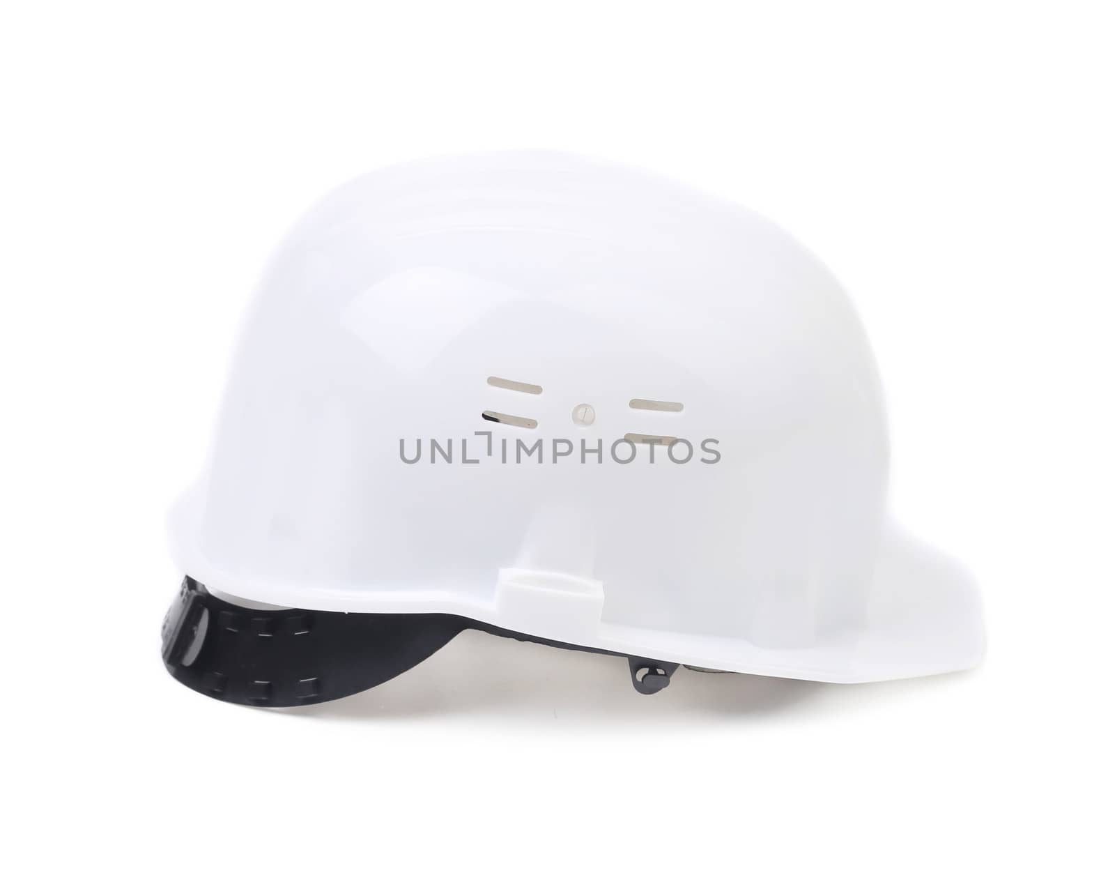 White safety helmet. Isolated on a white background.