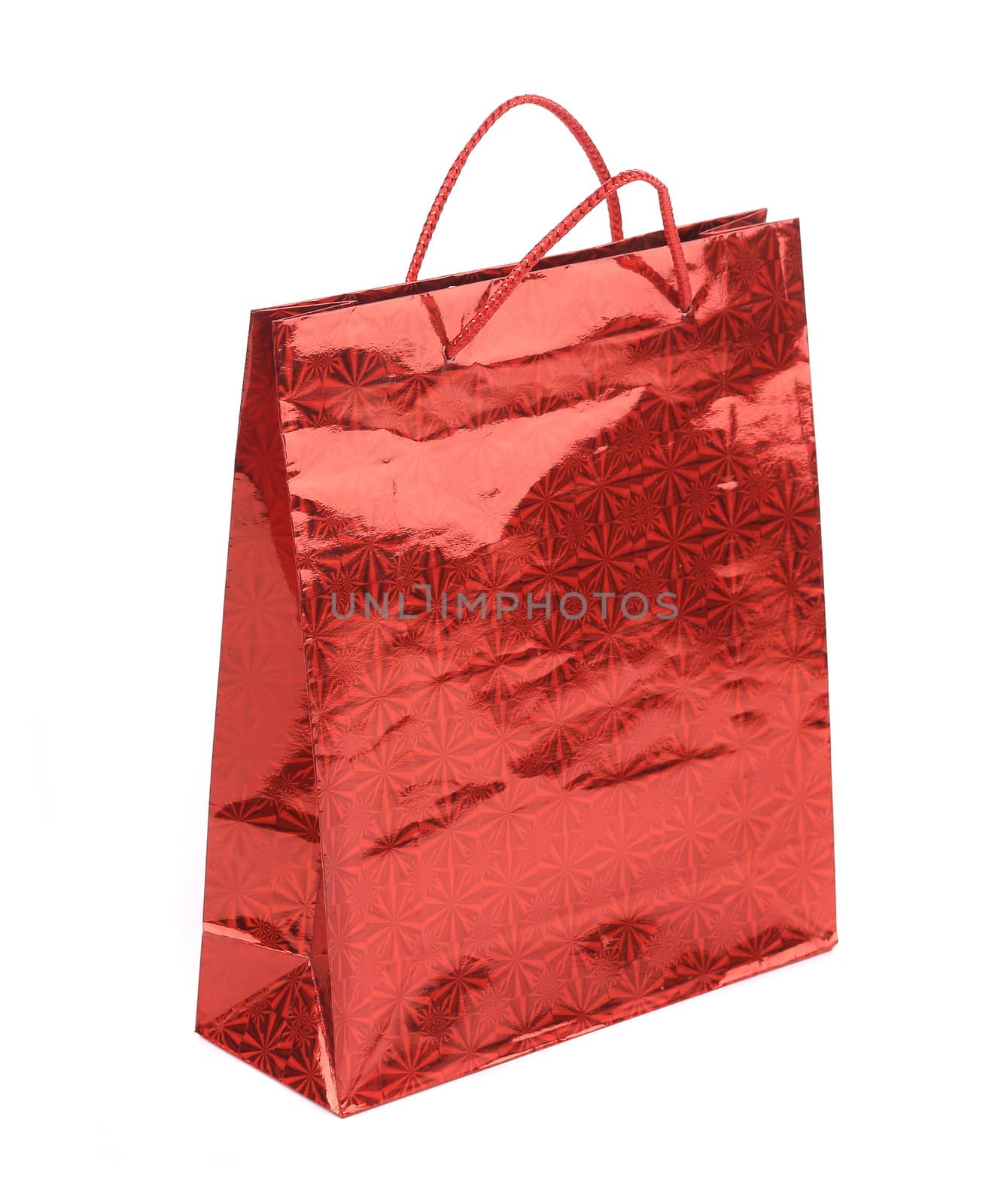 The red gift packet. Isolated on a white background.