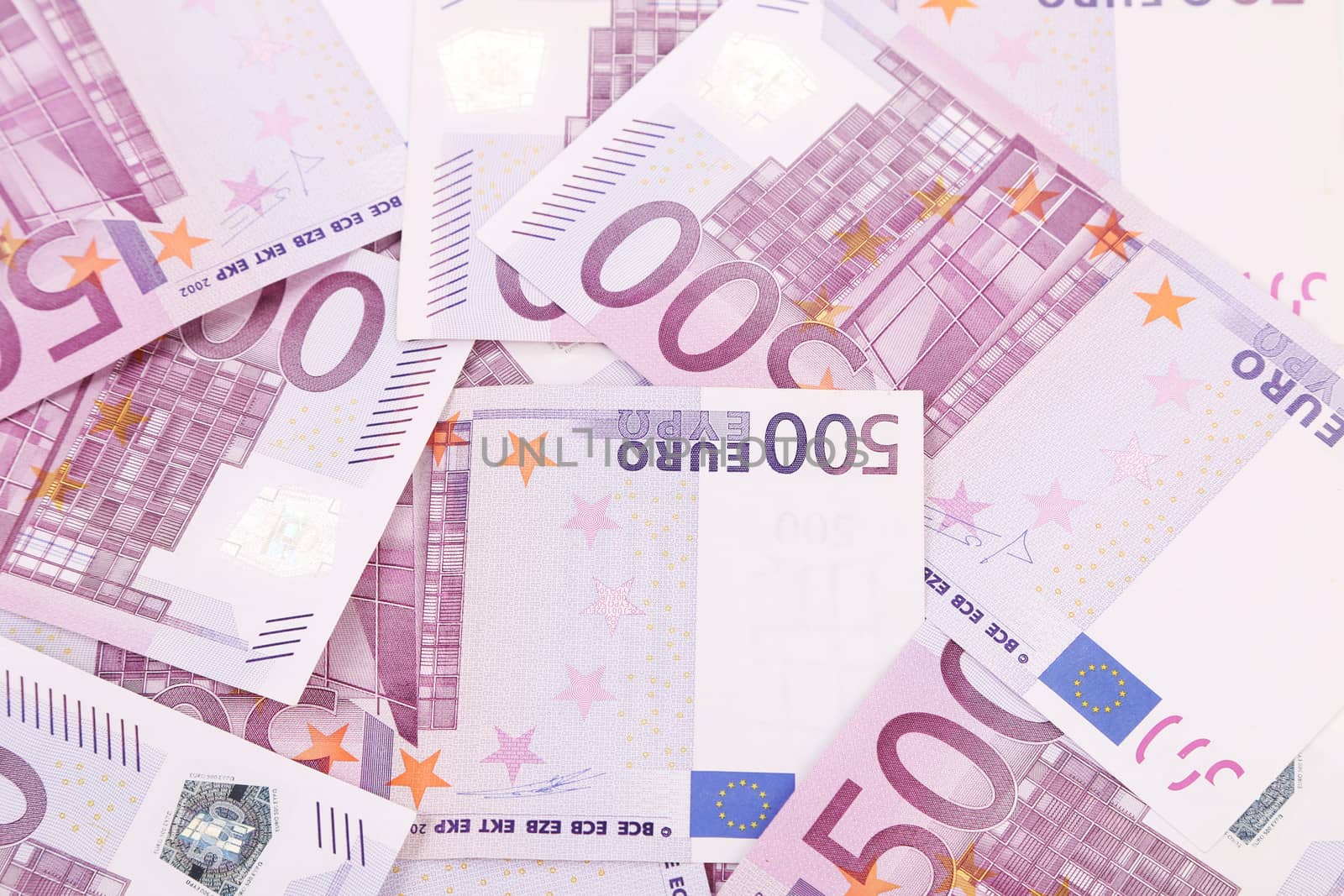 Five hundred euro notes.