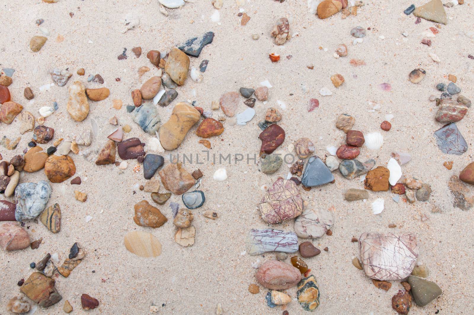 stones texture in the beach  by Sorapop