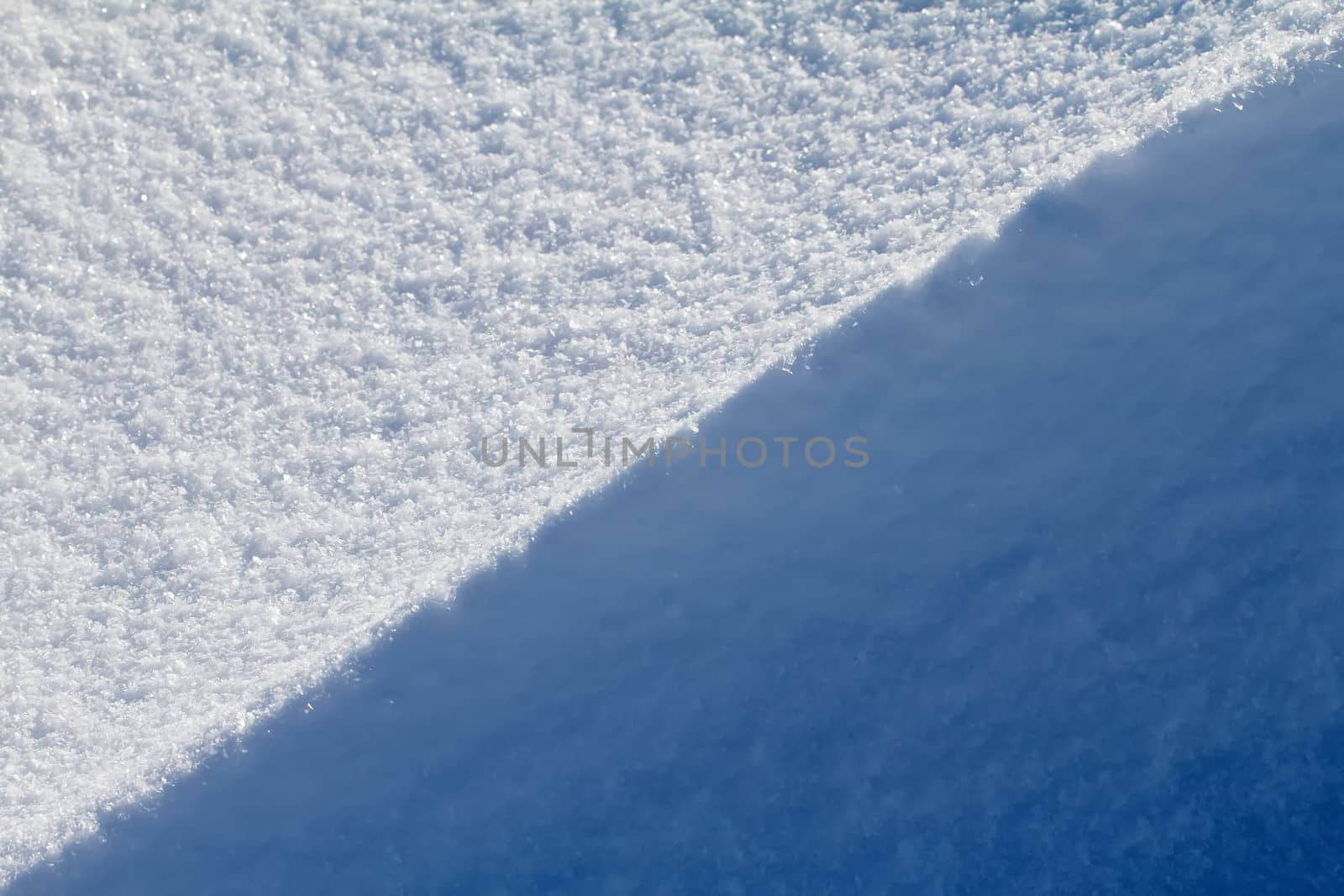 snow cover in the spring on a bright sun