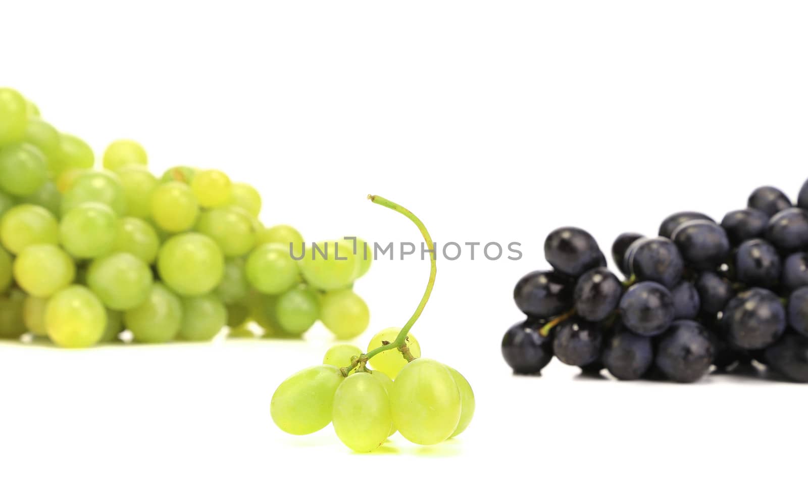 Ripe grapes. Isolated on a white background.