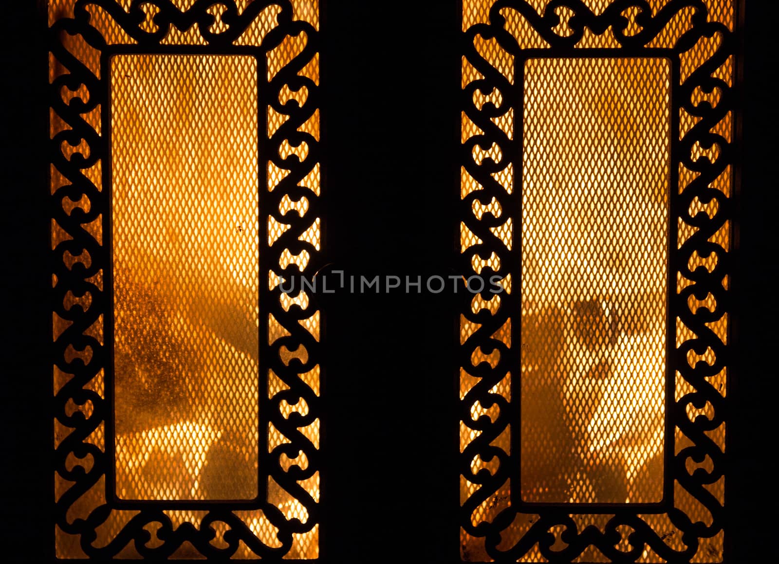 Burning fireplace by Alexanderphoto