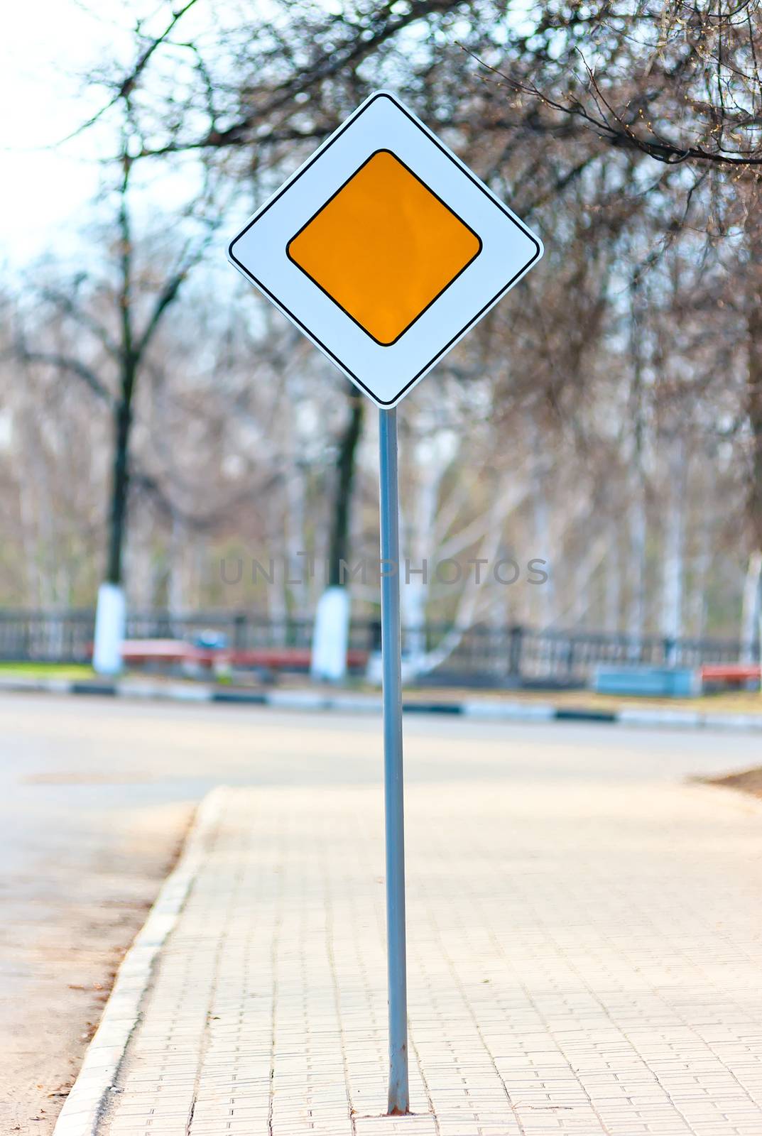 Sign Road main road in the city by kosmsos111