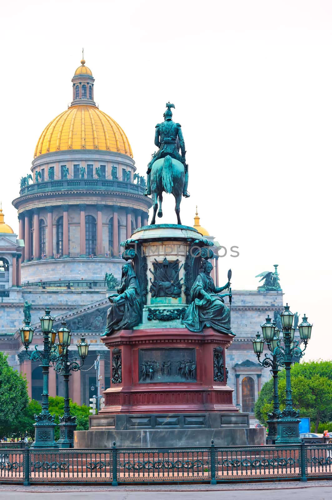 Isaac's Cathedral in St. Petersburg in the afternoon